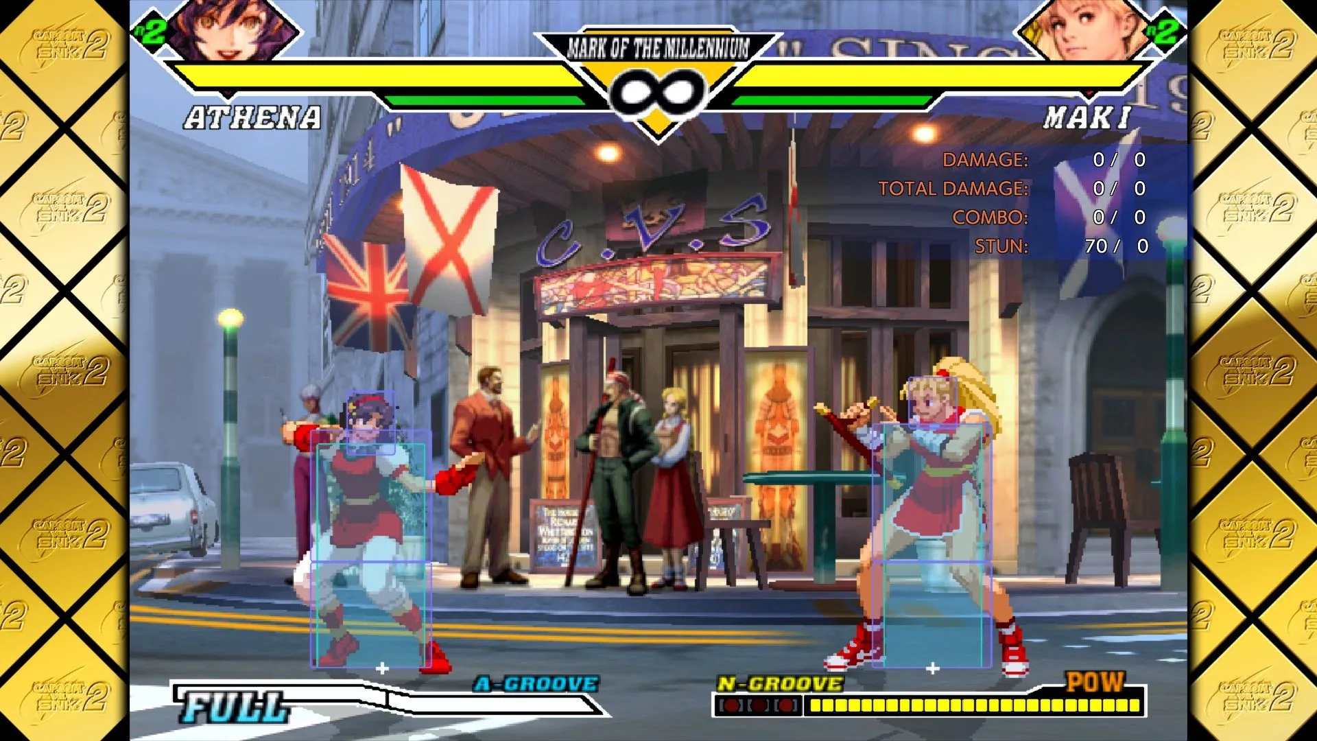 Cảnh hành động chiến đấu kịch tính của các nhân vật trong Capcom Fighting Collection 2