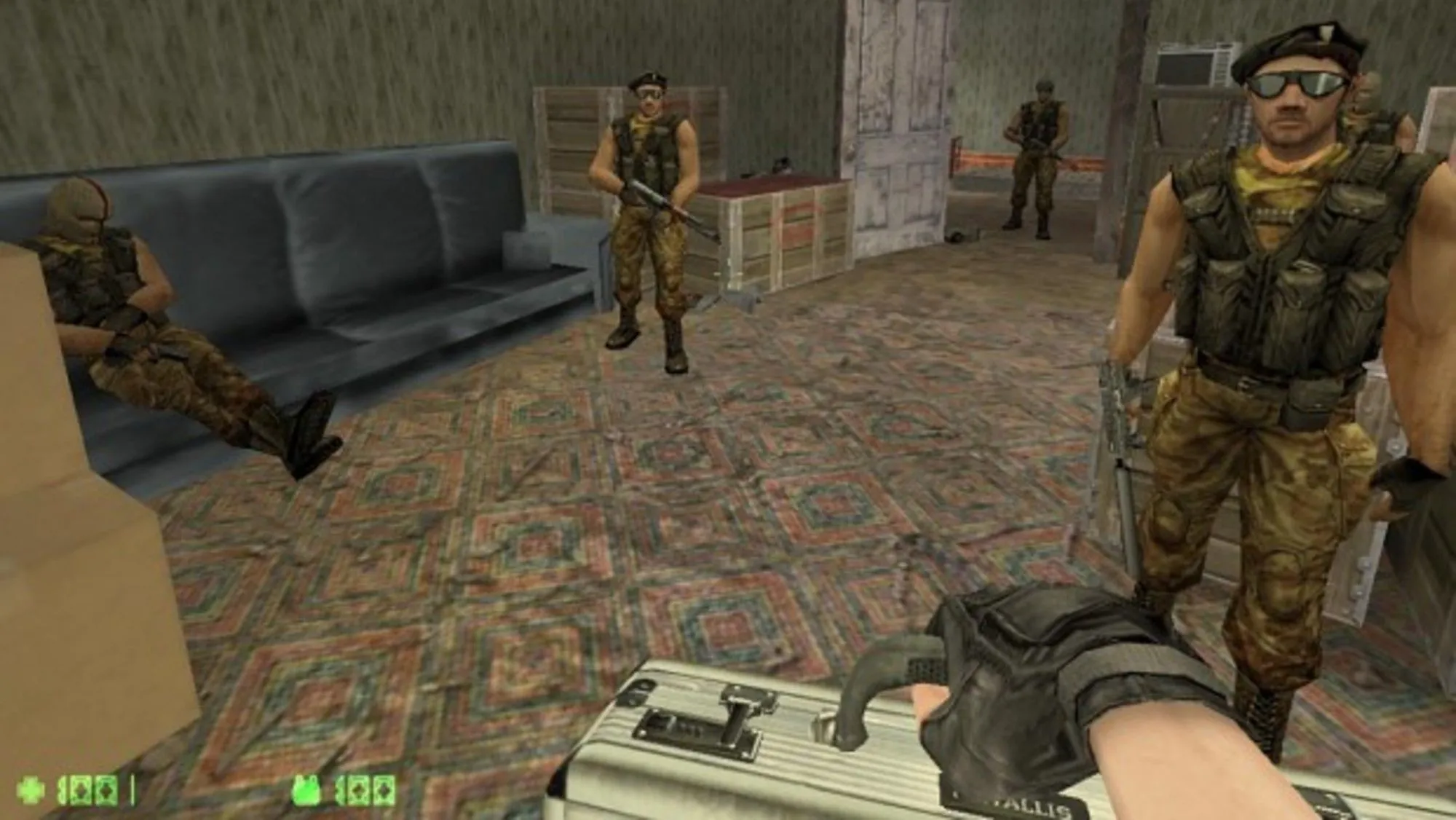 Cảnh hành động trong Counter-Strike: Condition Zero Deleted Scenes, chế độ chơi đơn của CS.