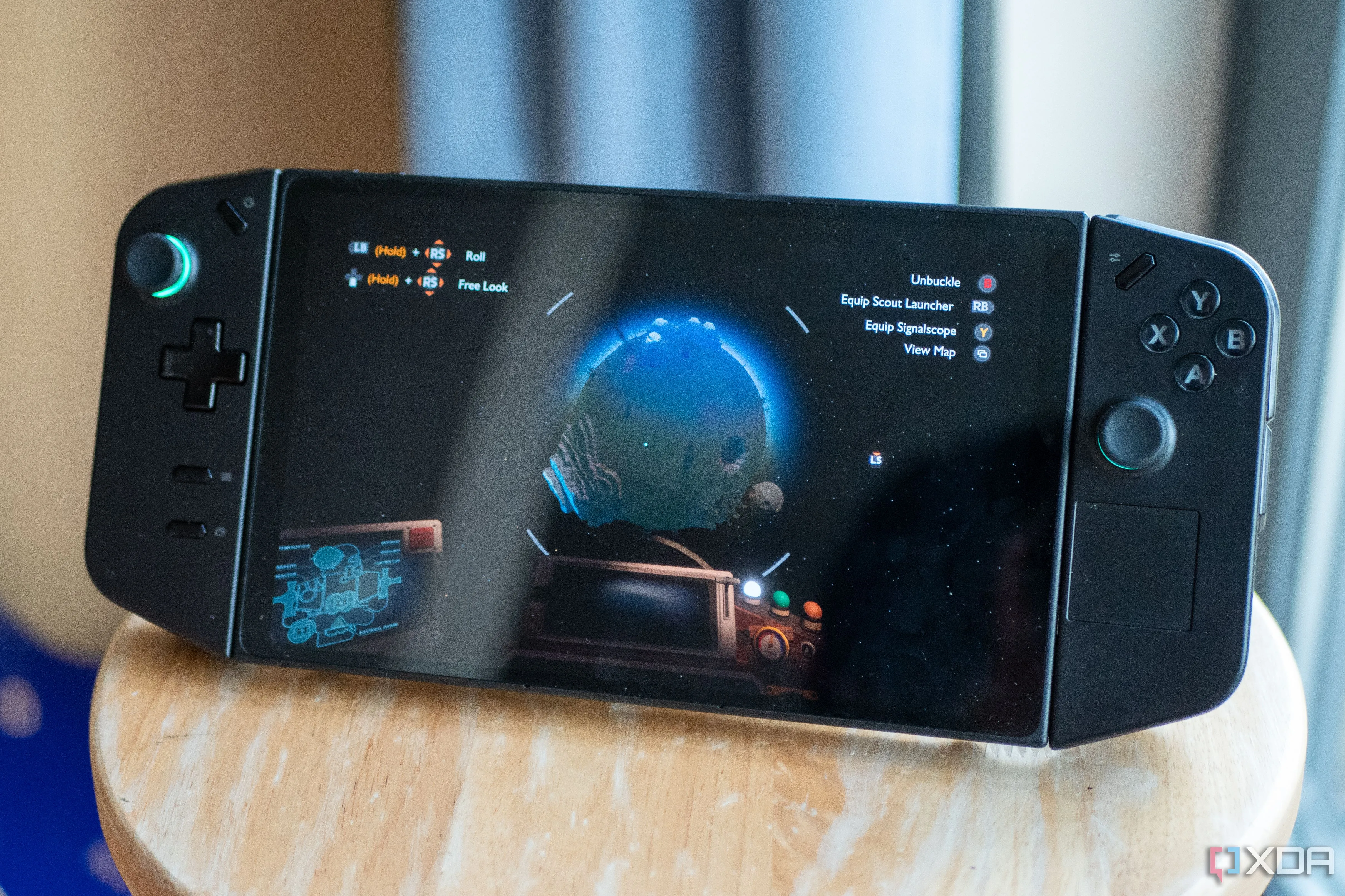 Cảnh khám phá hành tinh trong Outer Wilds, một game phù hợp để mod VR