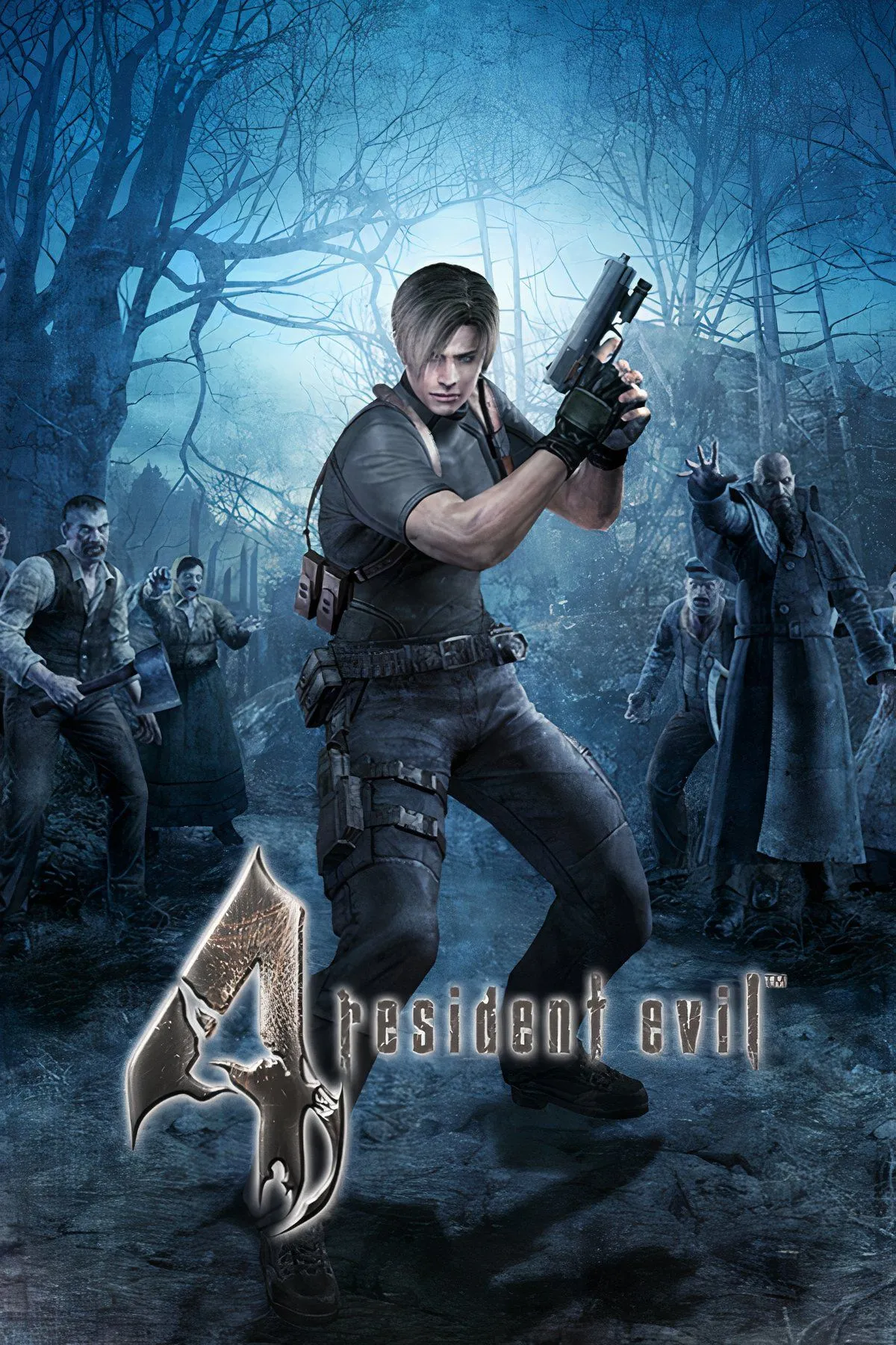 Cảnh Leon Kennedy đối đầu kẻ thù trong Resident Evil 4