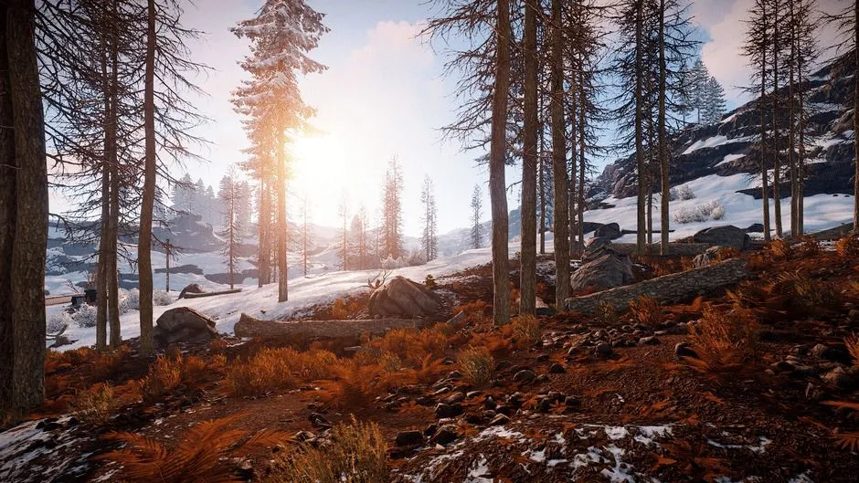 Cảnh quan ấn tượng trong game sinh tồn Rust, một trong những tựa game indie nổi bật