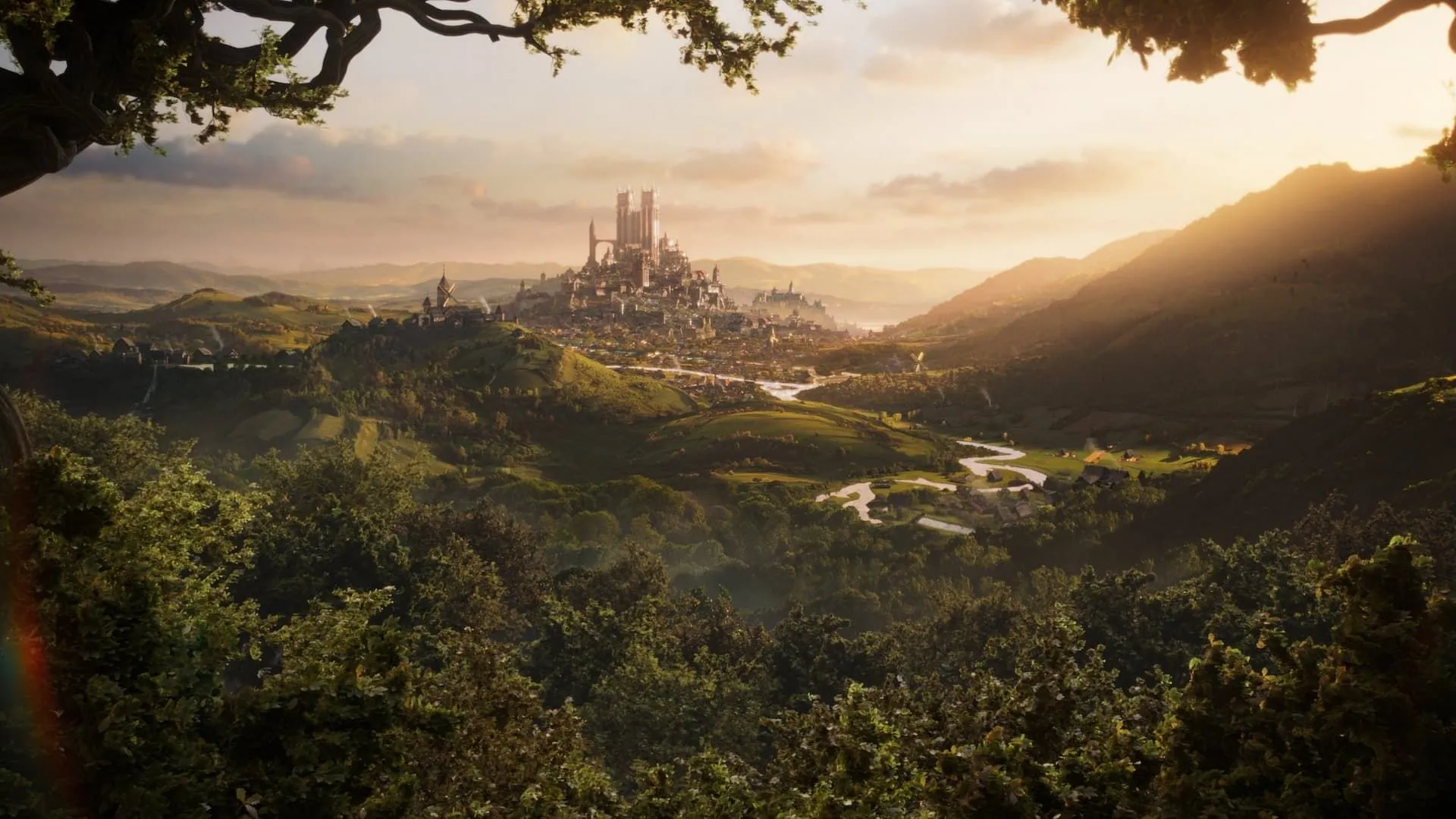 Cảnh quan thành phố Albion từ game Fable phiên bản làm lại, thể hiện đồ họa và thế giới mở rộng lớn.