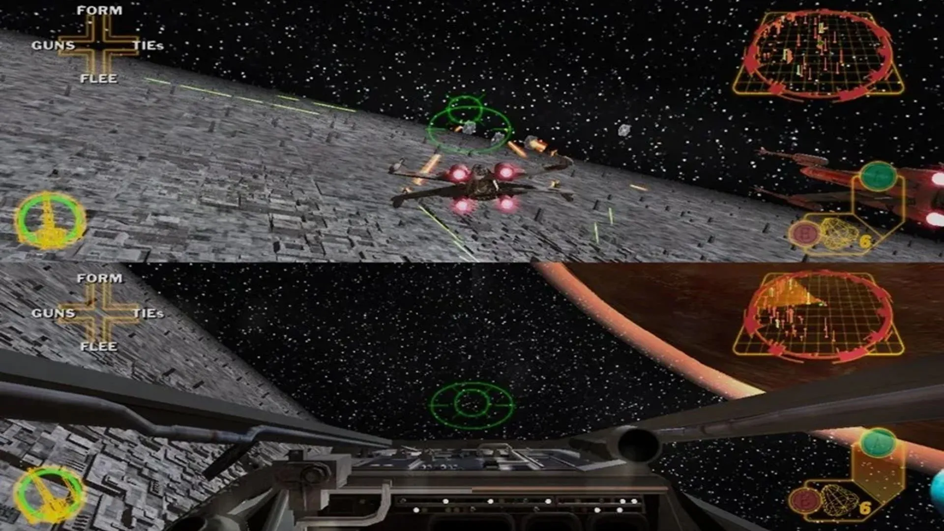 Cảnh quay Luke Skywalker chiến đấu trên bộ trong Star Wars Rogue Squadron III: Rebel Strike