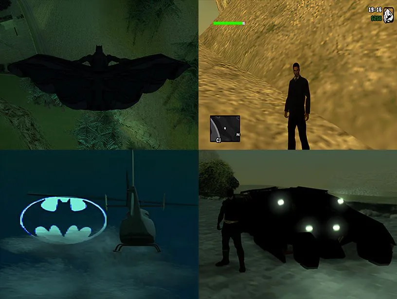 Cảnh tổng hợp từ bản mod Batman cho GTA San Andreas