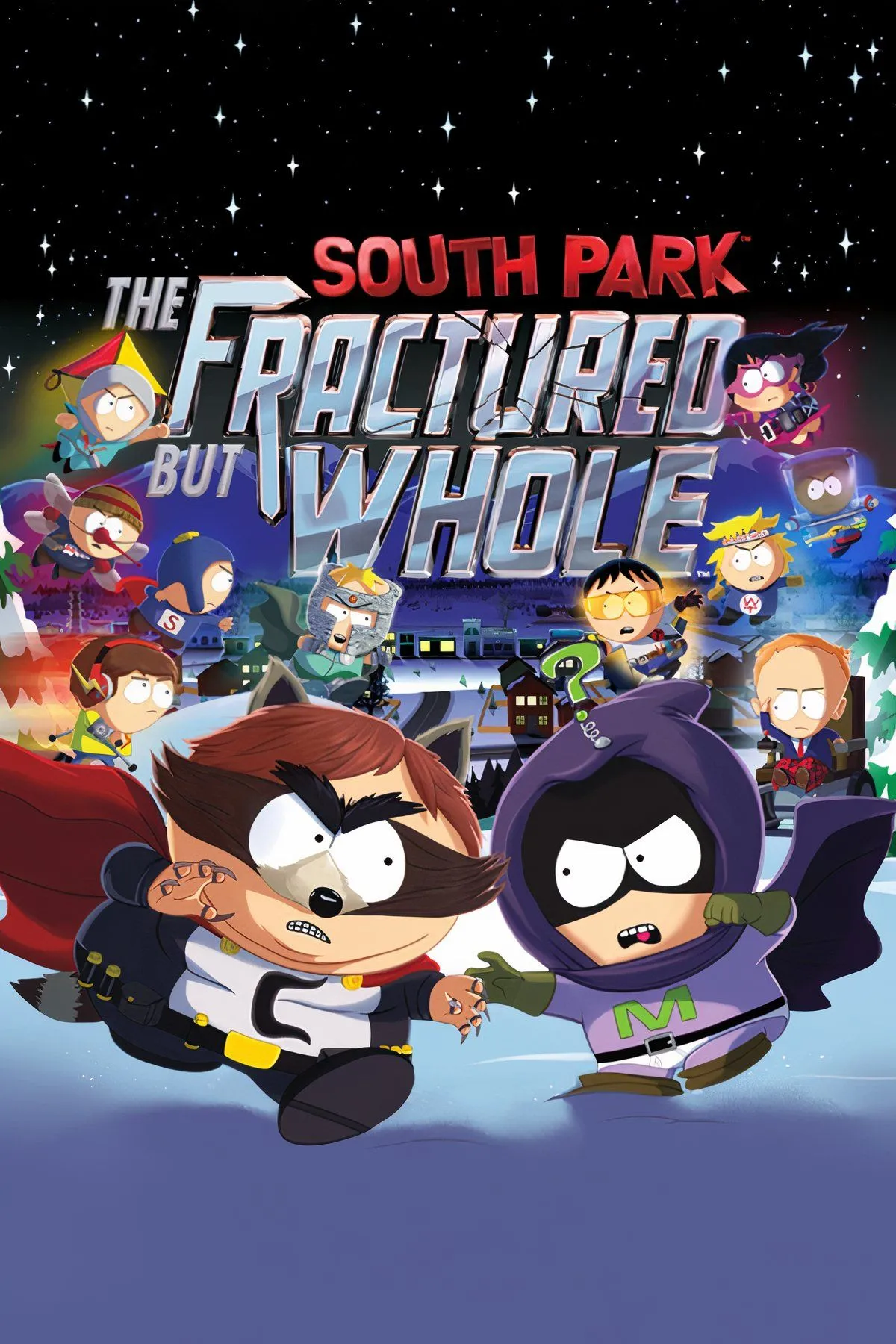 Cảnh trong game South Park: The Fractured But Whole với các nhân vật quen thuộc
