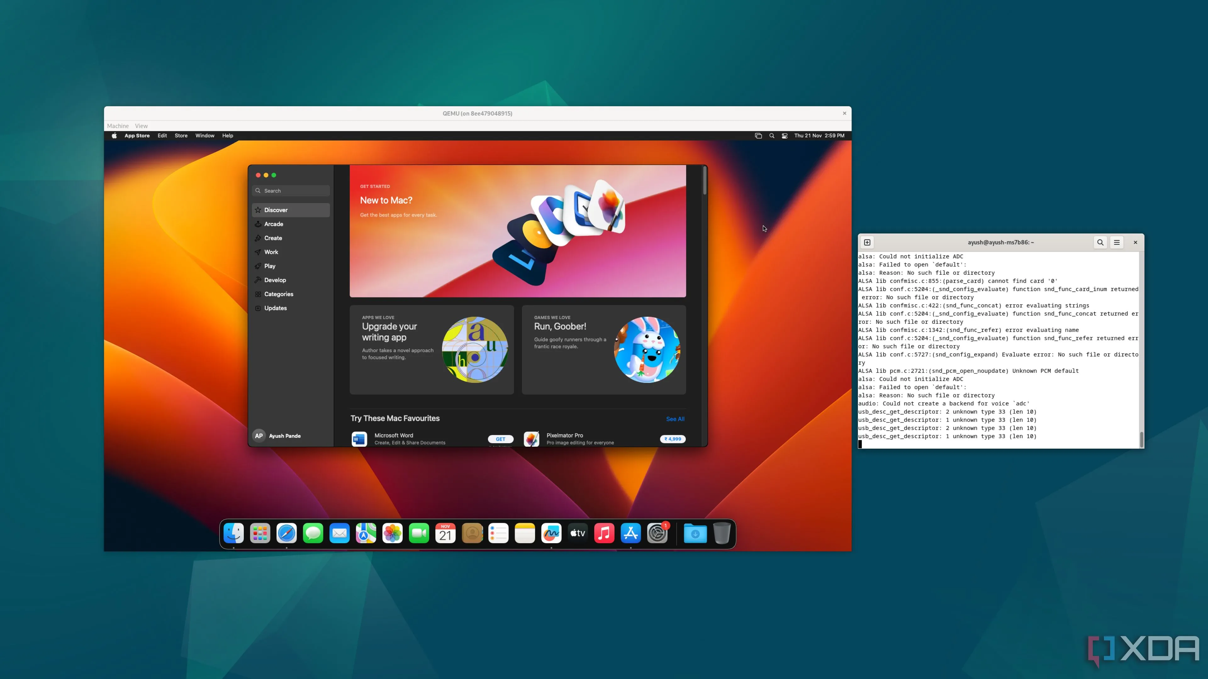 Chạy hệ điều hành macOS bên trong Docker container
