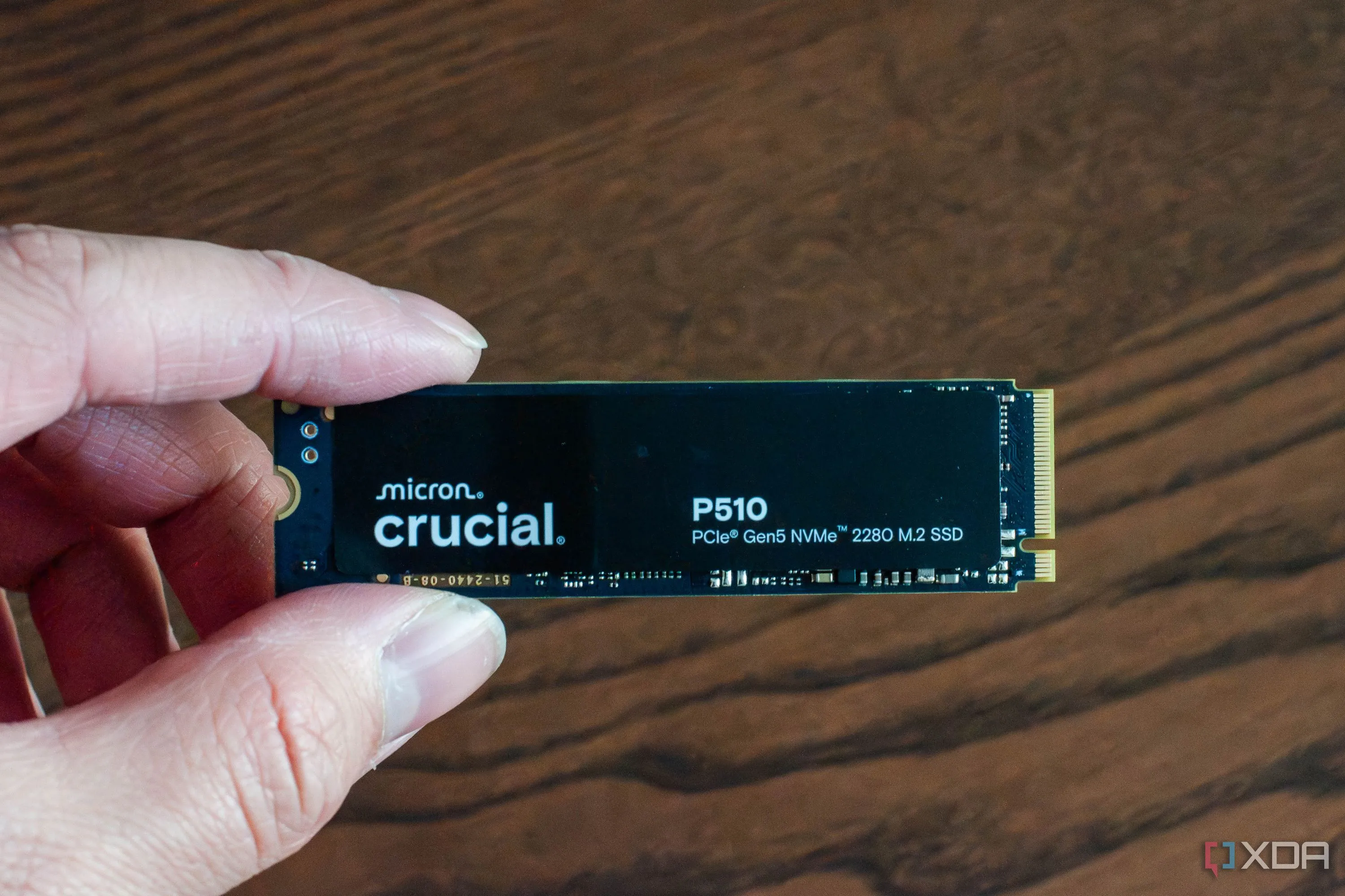 Chiếc SSD Crucial P510 NVMe, đại diện cho ổ cứng PCIe Gen 5 hiệu năng cao