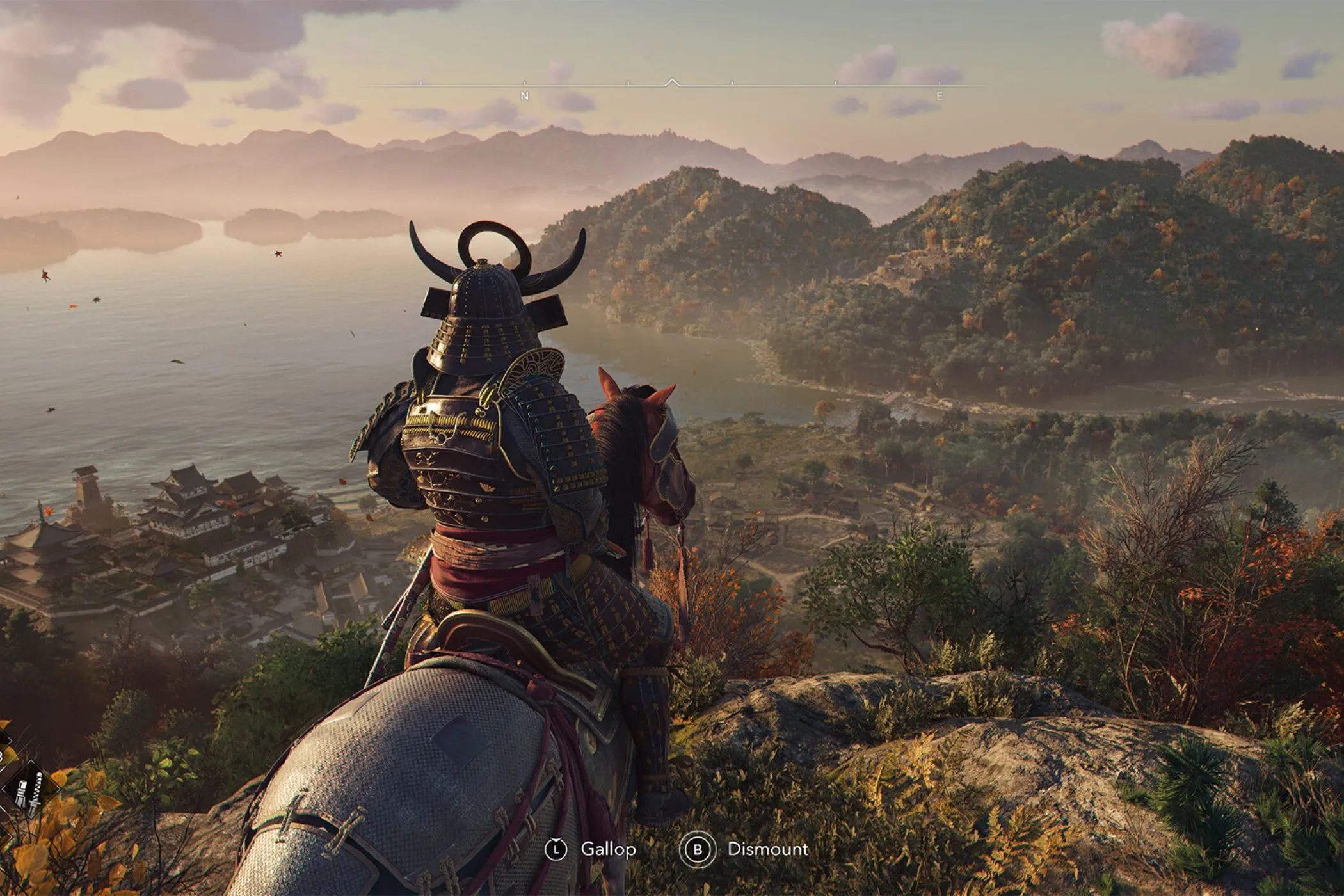 Chiến binh Yasuke cưỡi ngựa oai phong trong tựa game Assassin's Creed Shadows