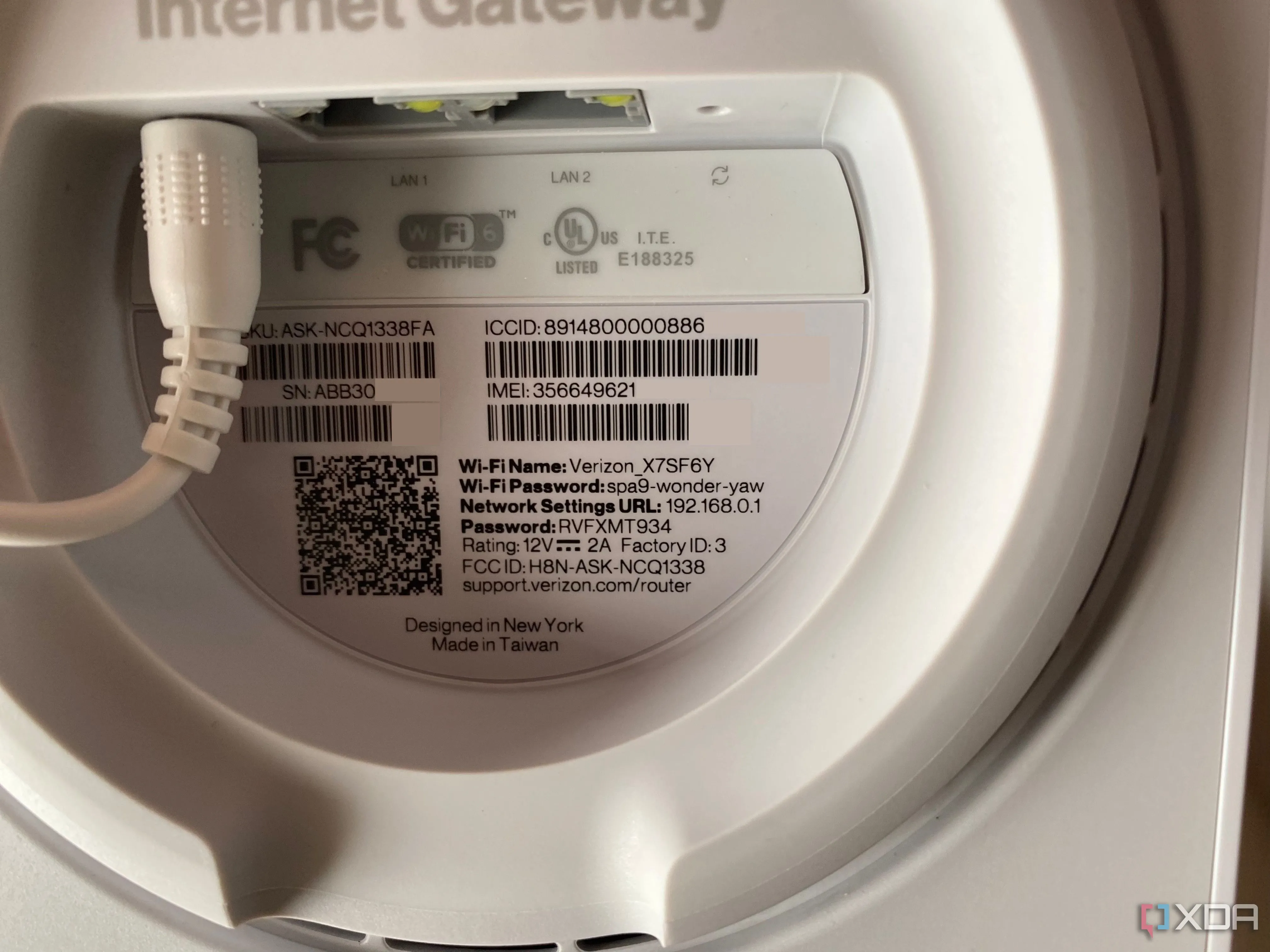 Cổng kết nối đa gigabit trên router Wi-Fi 7 Verizon 5G Home