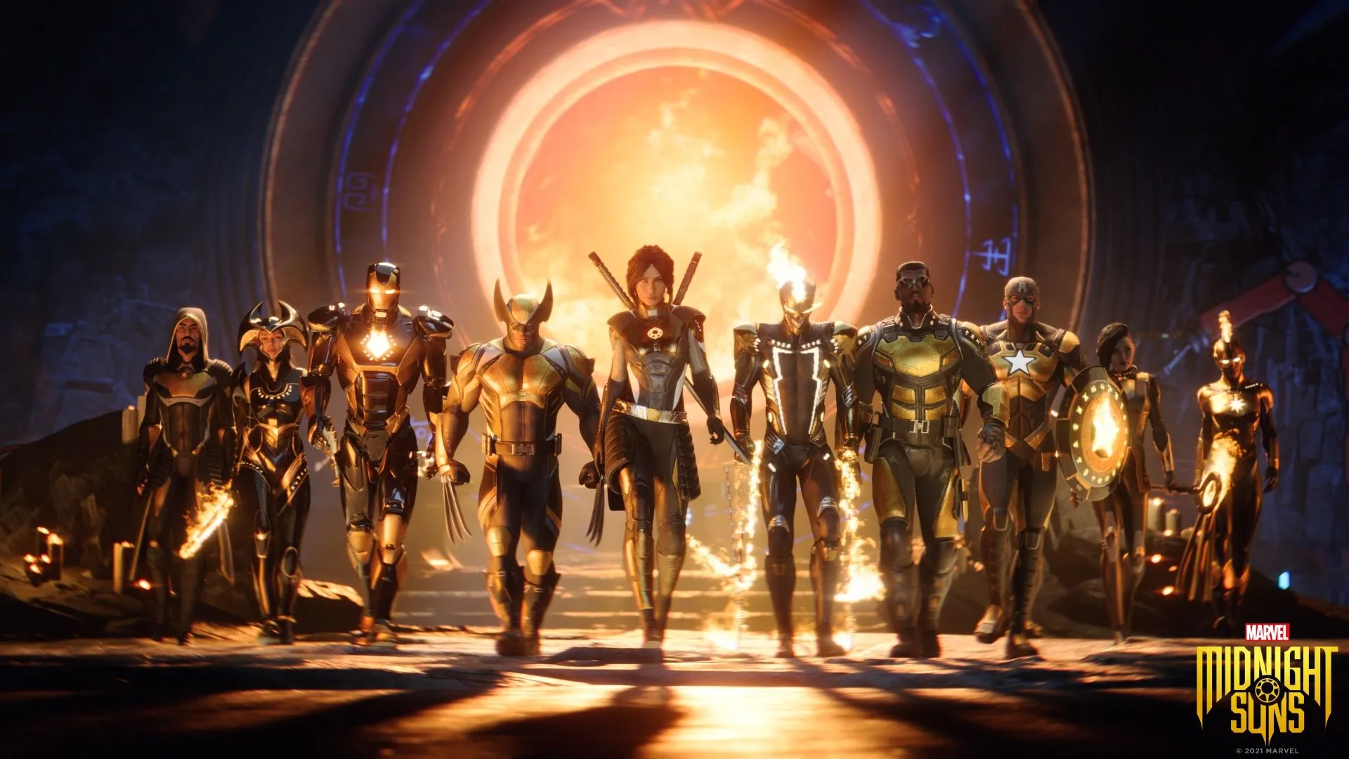 Dàn anh hùng Marvel's Midnight Suns cùng Hunter tại The Abbey