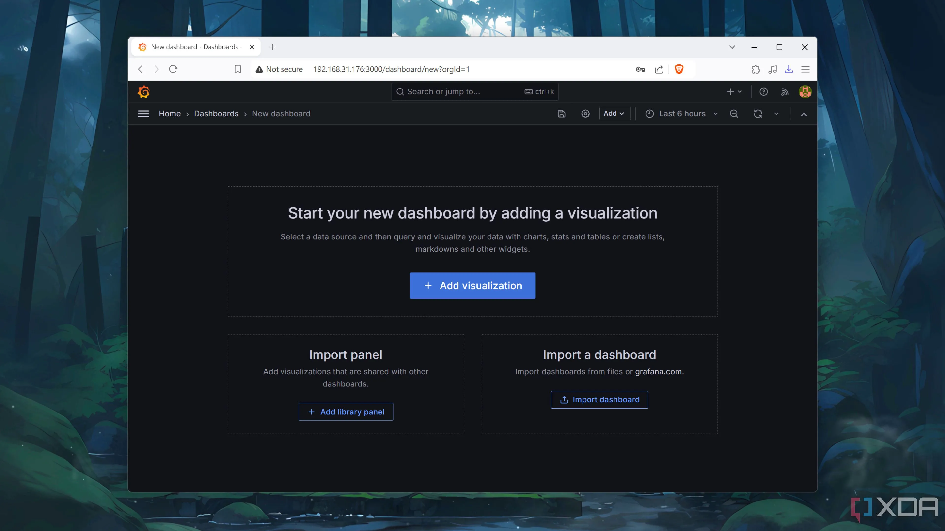 Dashboard Grafana hiển thị biểu đồ giám sát hiệu suất trên Proxmox
