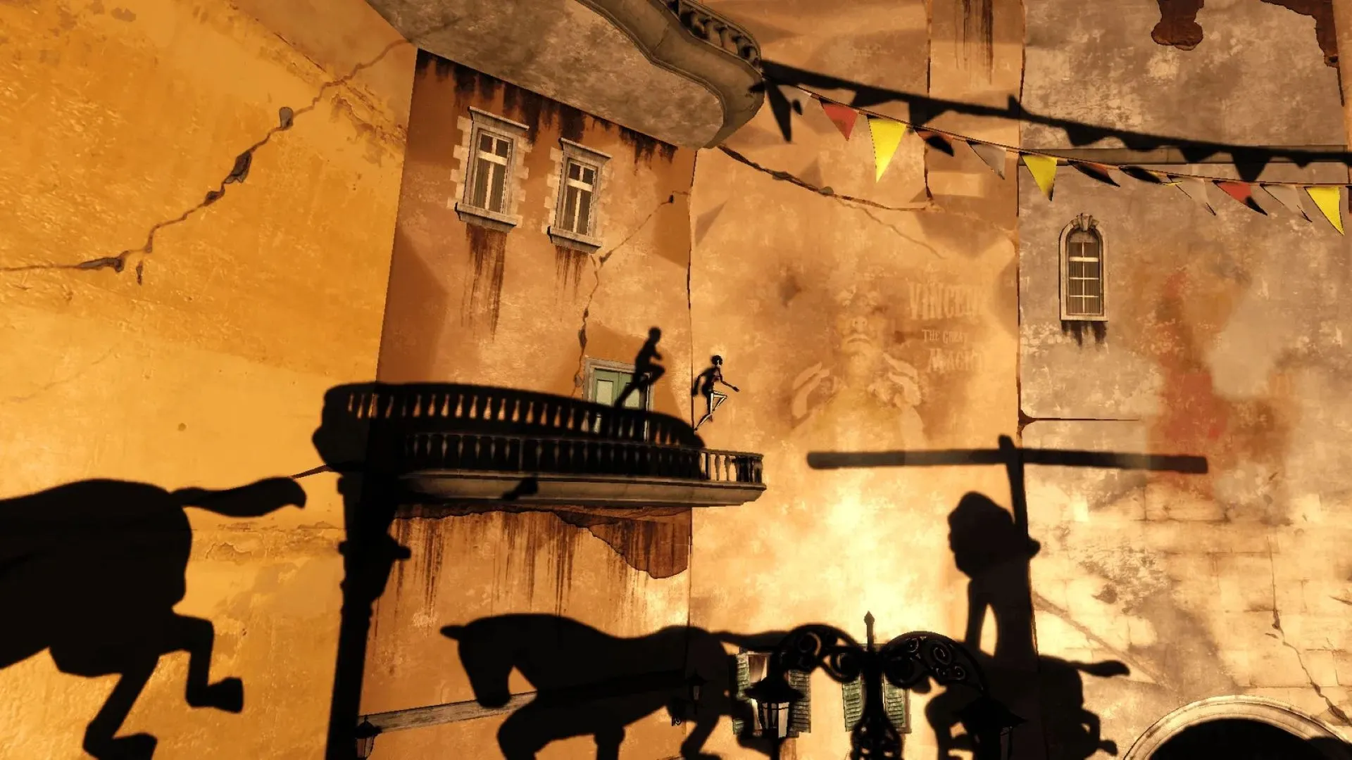 Dawn di chuyển trên các bóng đổ trong game Contrast