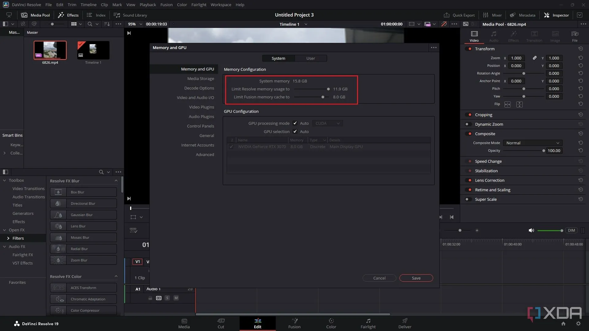 Điều chỉnh phân bổ bộ nhớ RAM cho DaVinci Resolve để cải thiện hiệu suất