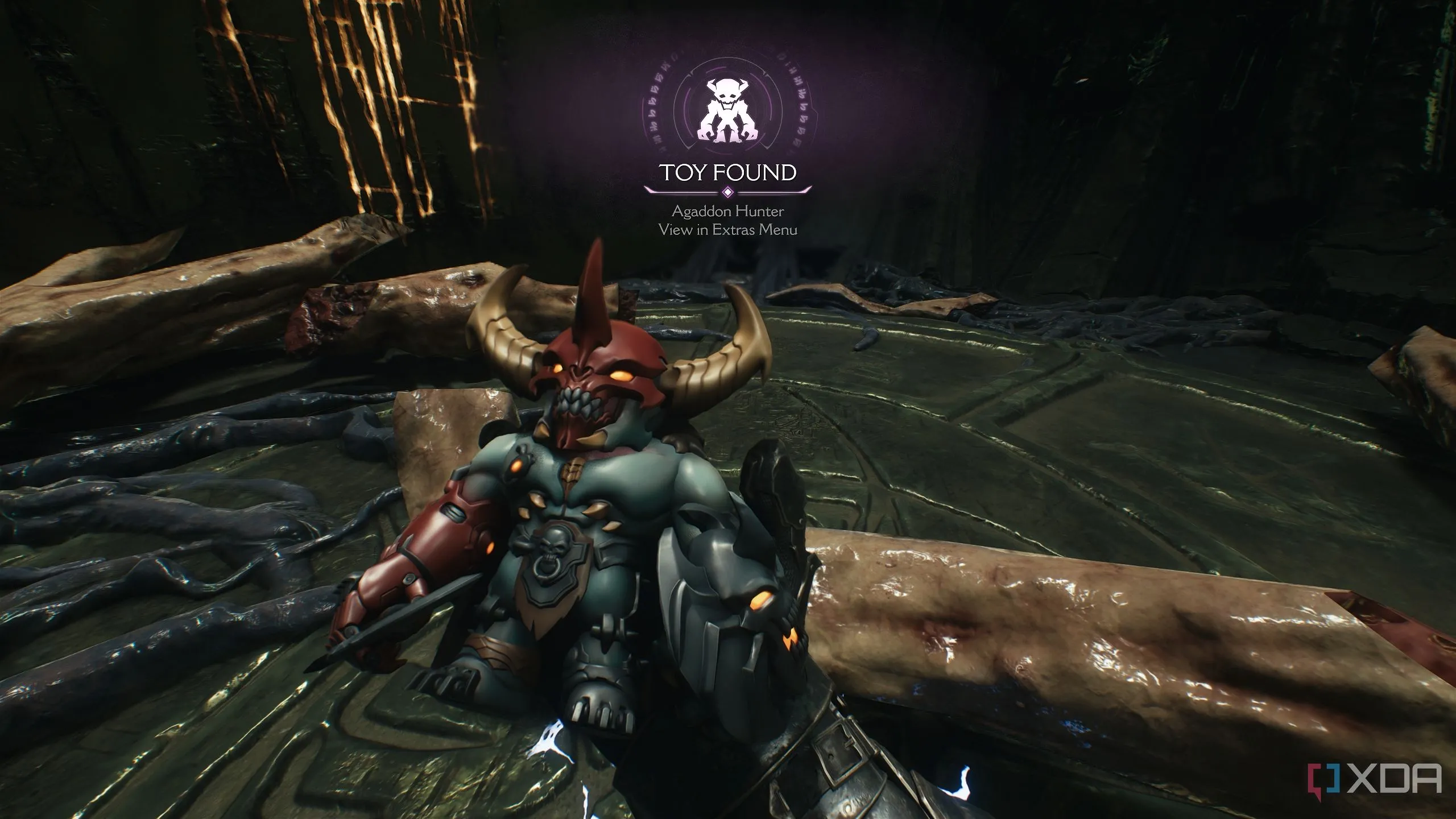 Đồ chơi sưu tầm Agaddon Hunter trong chương 15 Doom: The Dark Ages