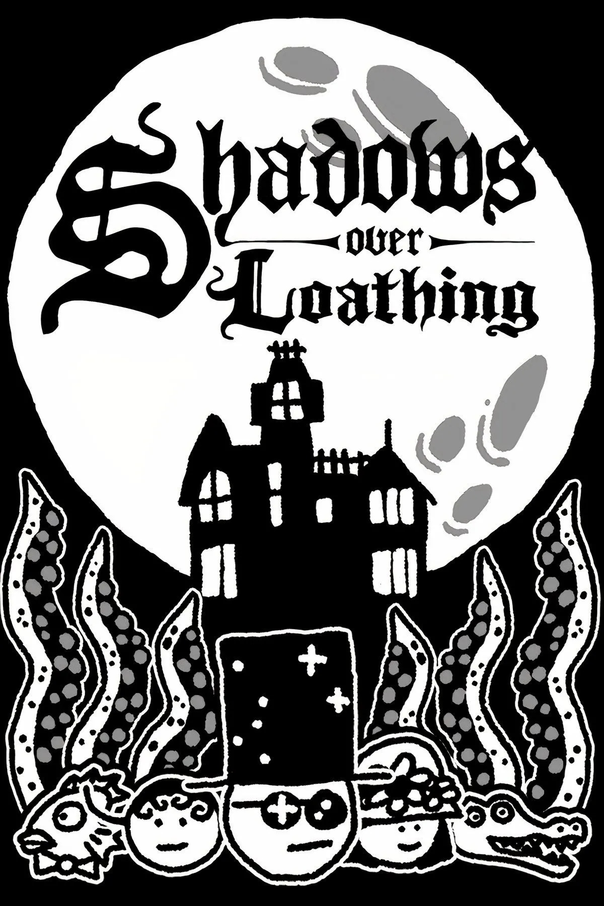 Đồ họa hình que vẽ tay đen trắng hài hước của Shadows Over Loathing