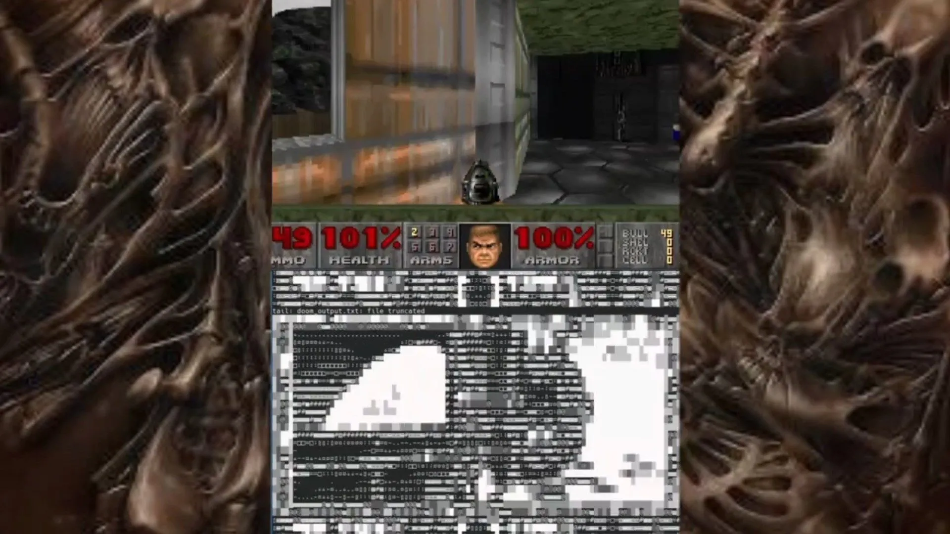 Doom Slayer thực hiện đòn kết liễu cận chiến trong Doom The Dark Ages