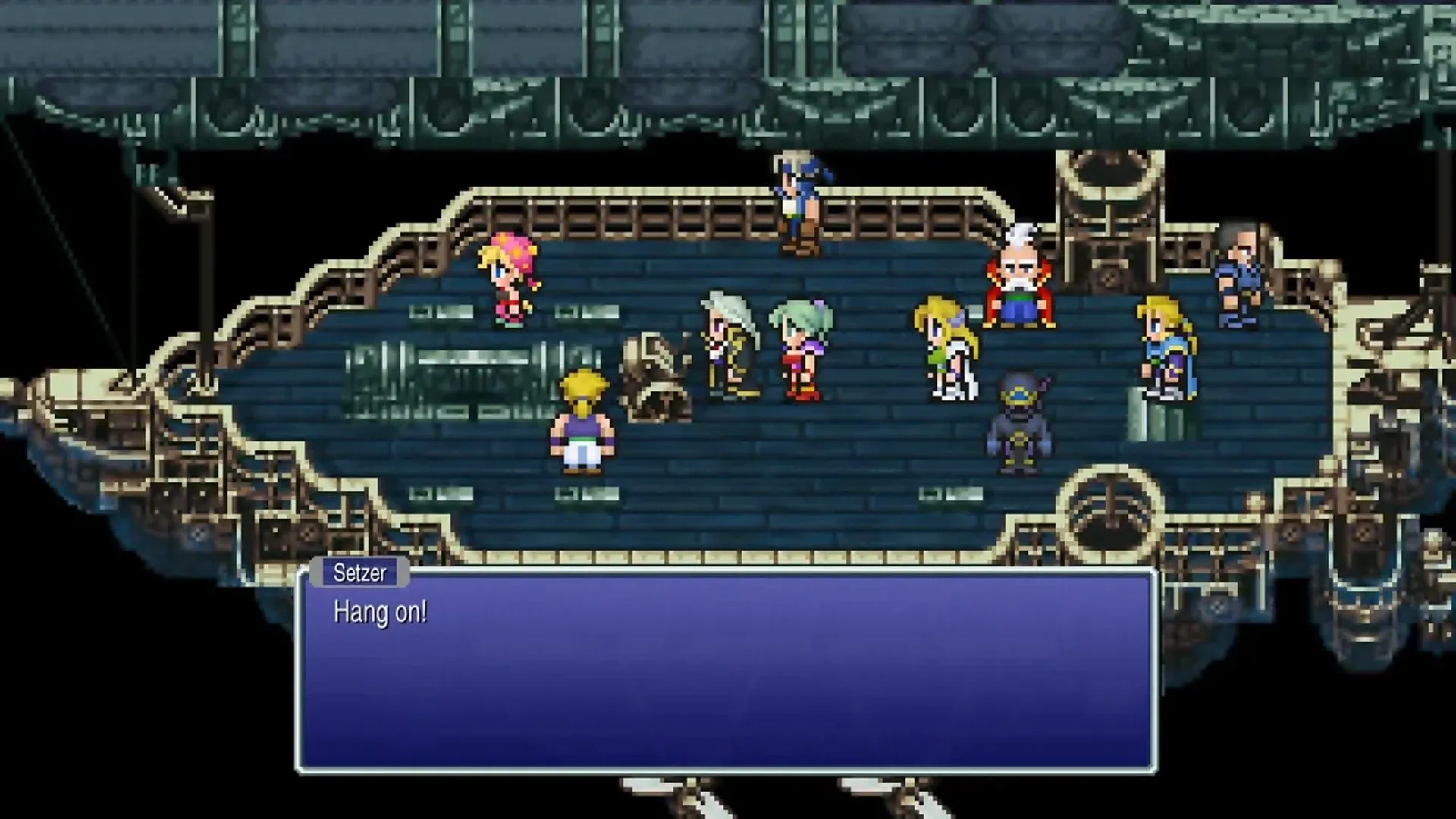 Gameplay Final Fantasy VI Pixel Remaster hiển thị cảnh chiến đấu và nhân vật