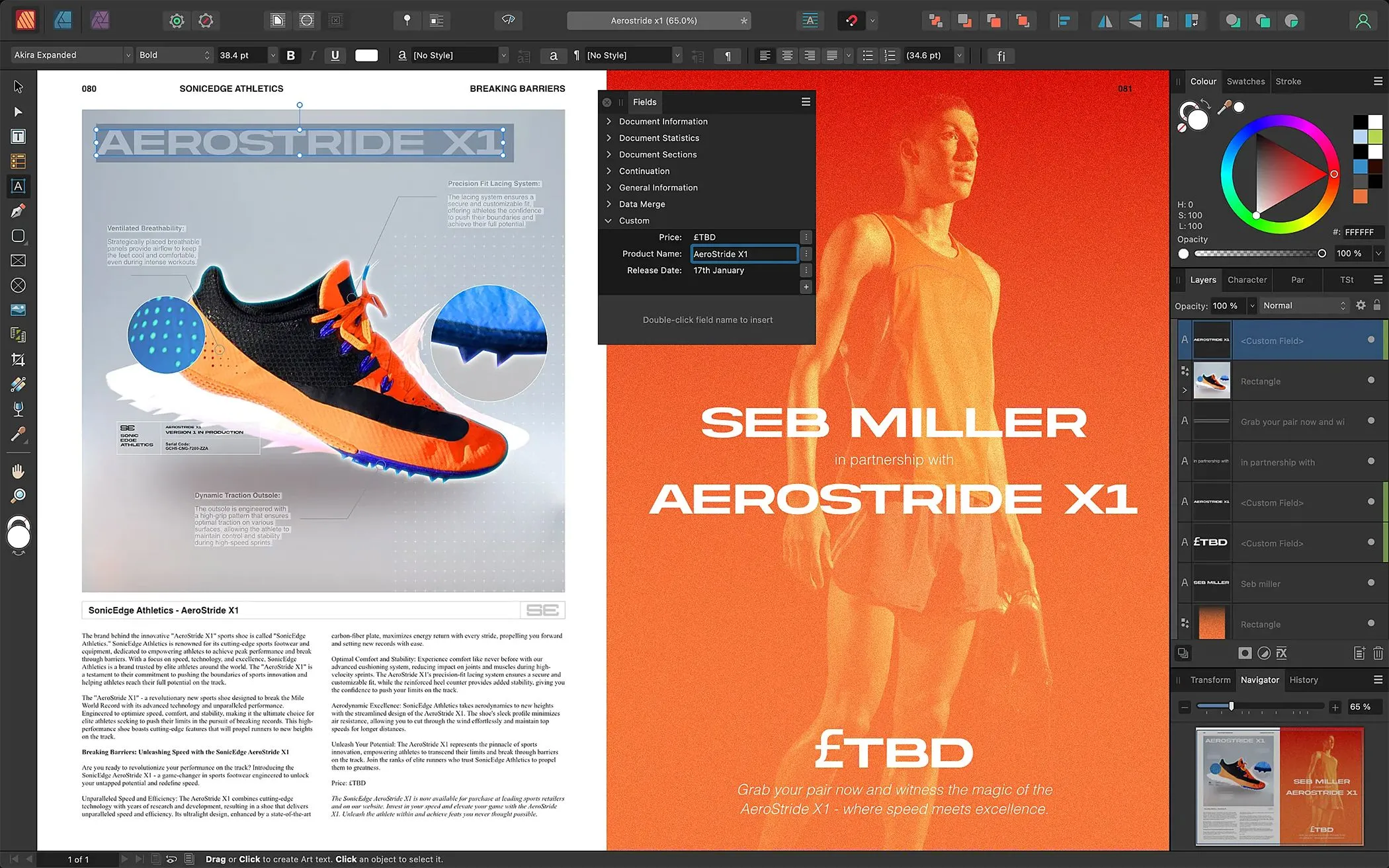 Giao diện Affinity Publisher với thiết kế dàn trang chuyên nghiệp