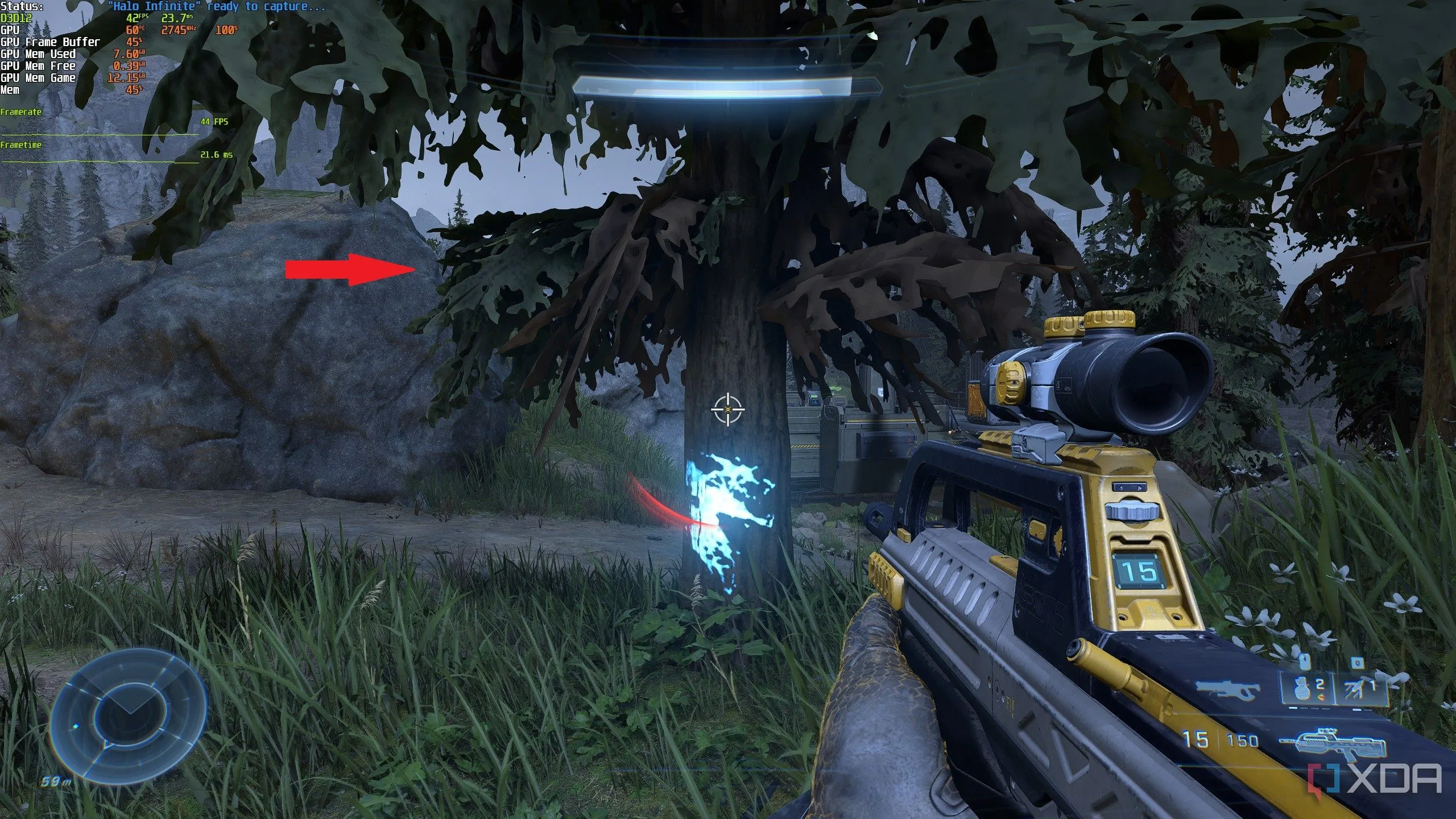 Giao diện cài đặt đồ họa của Halo Infinite, cho thấy tùy chọn điều chỉnh VRAM và cách game xử lý khi dung lượng bộ nhớ GPU bị giới hạn