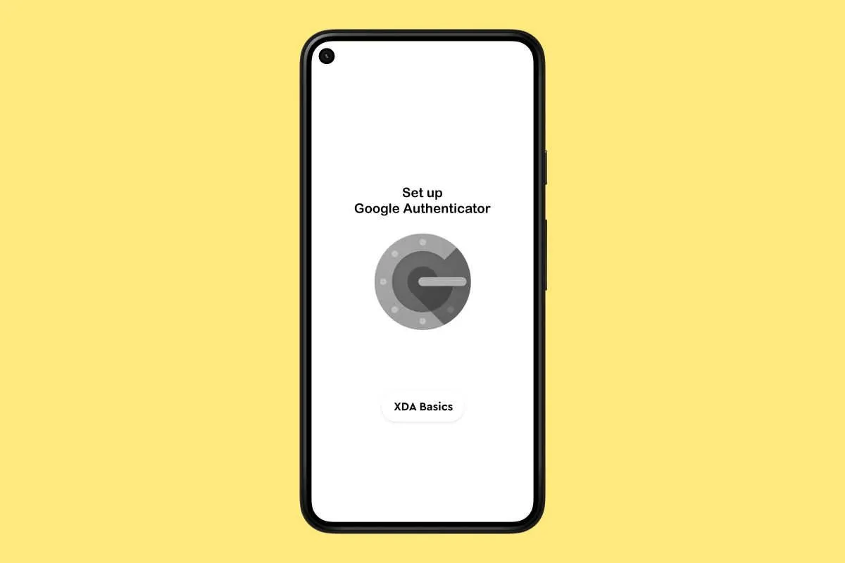 Giao diện cài đặt Google Authenticator trên điện thoại Google Pixel 5, hiển thị ứng dụng xác thực hai yếu tố giúp tăng cường bảo mật tài khoản Gmail.