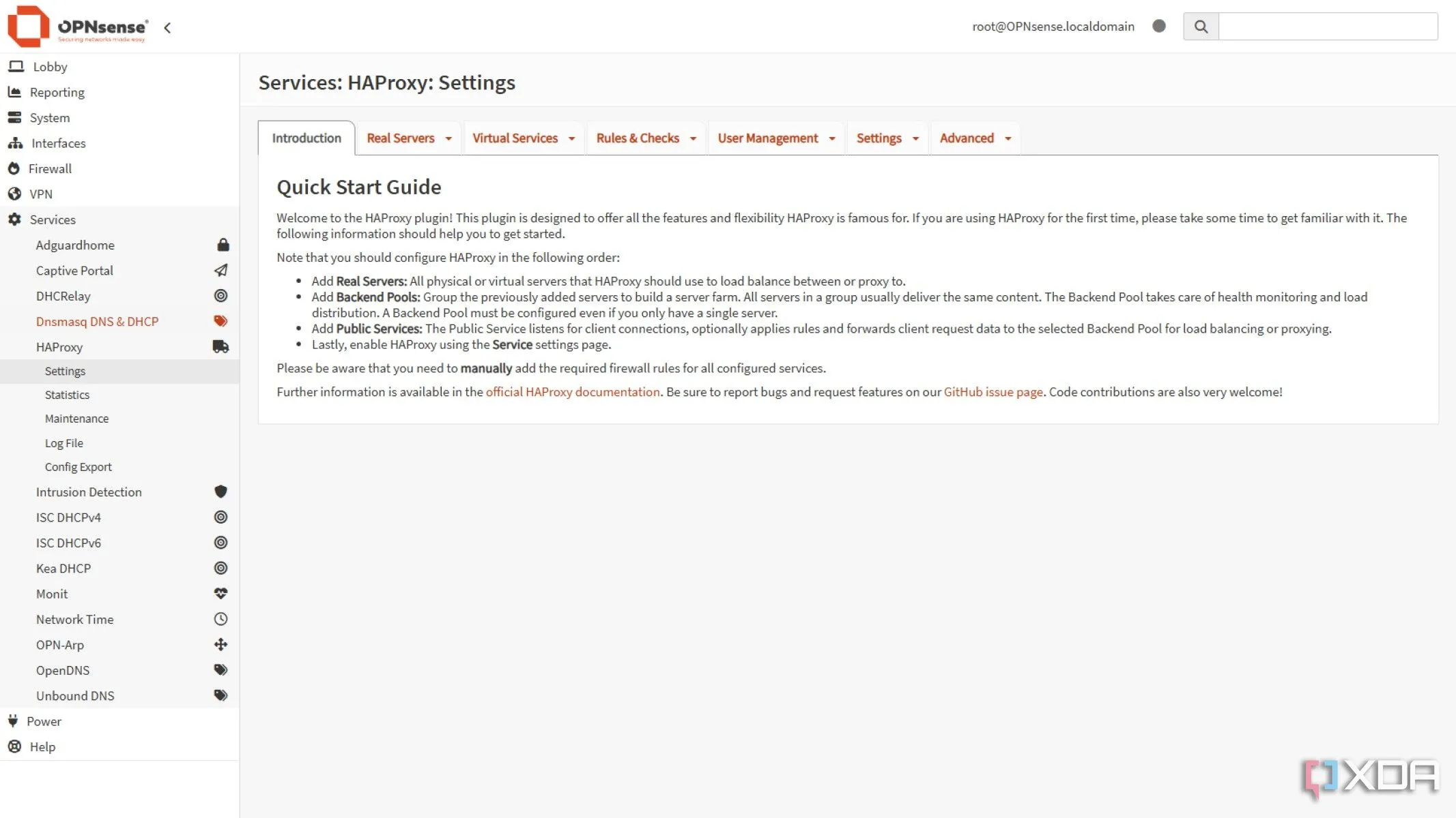 Giao diện cài đặt plugin HAProxy trên OPNsense, thể hiện sự tích hợp dễ dàng