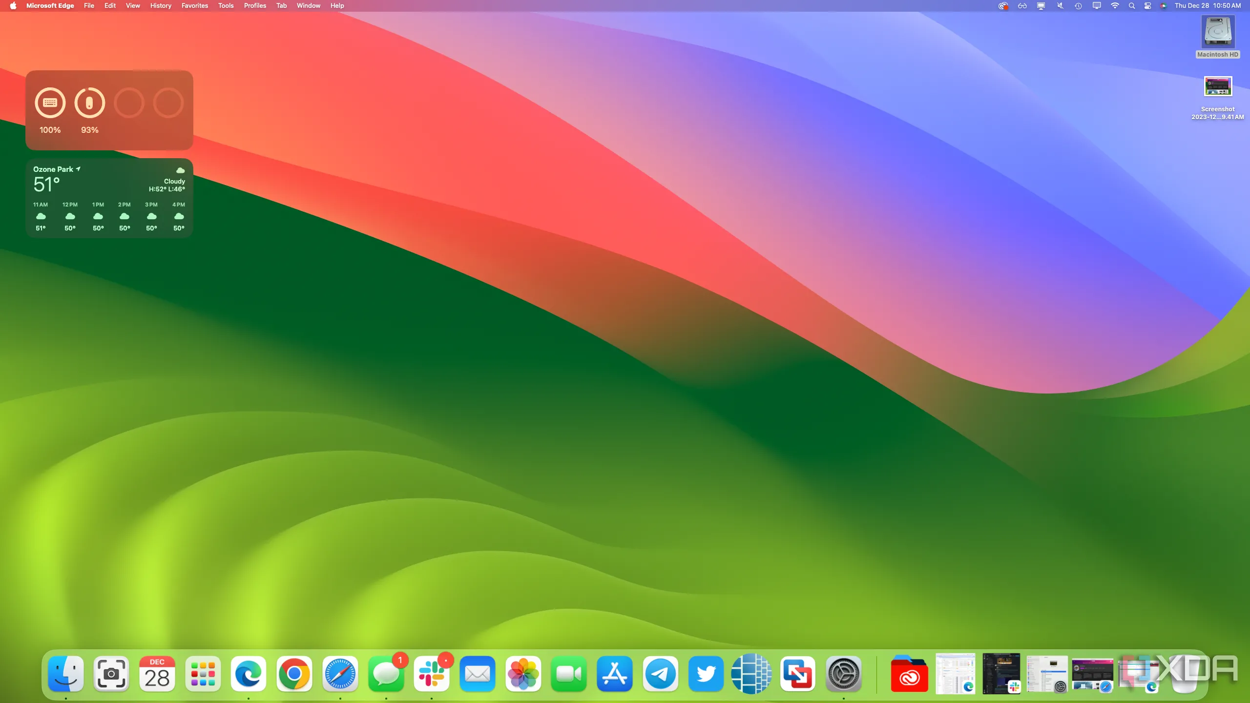Giao diện macOS với Dock hiển thị các biểu tượng ứng dụng được ghim và đang mở, tự động điều chỉnh kích thước.