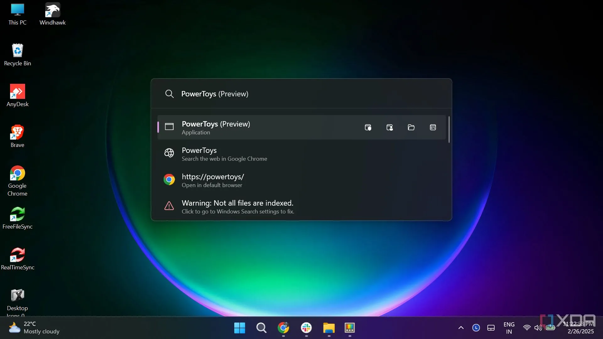 Giao diện PowerToys Run hiển thị bảng xem trước file ảnh trên Windows