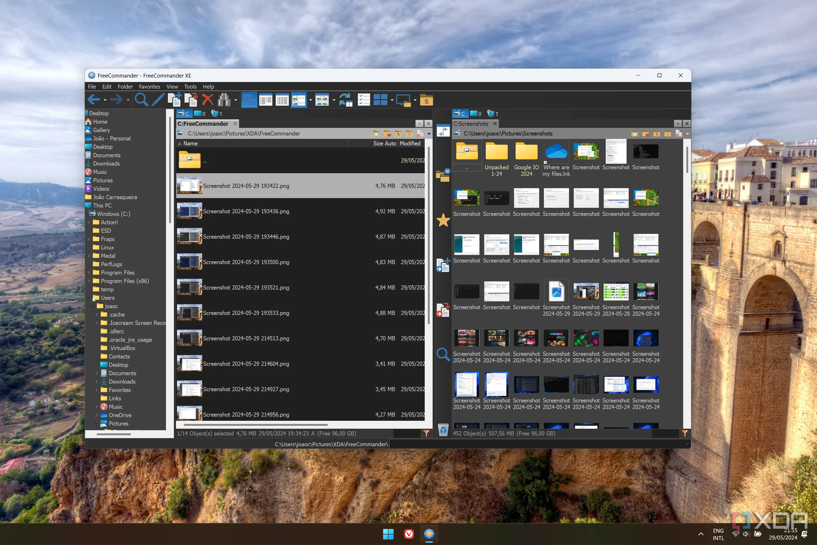 Giao diện quản lý file trên Windows 11, gợi ý tính năng Favorites trong các trình duyệt tệp nâng cao như Q-Dir
