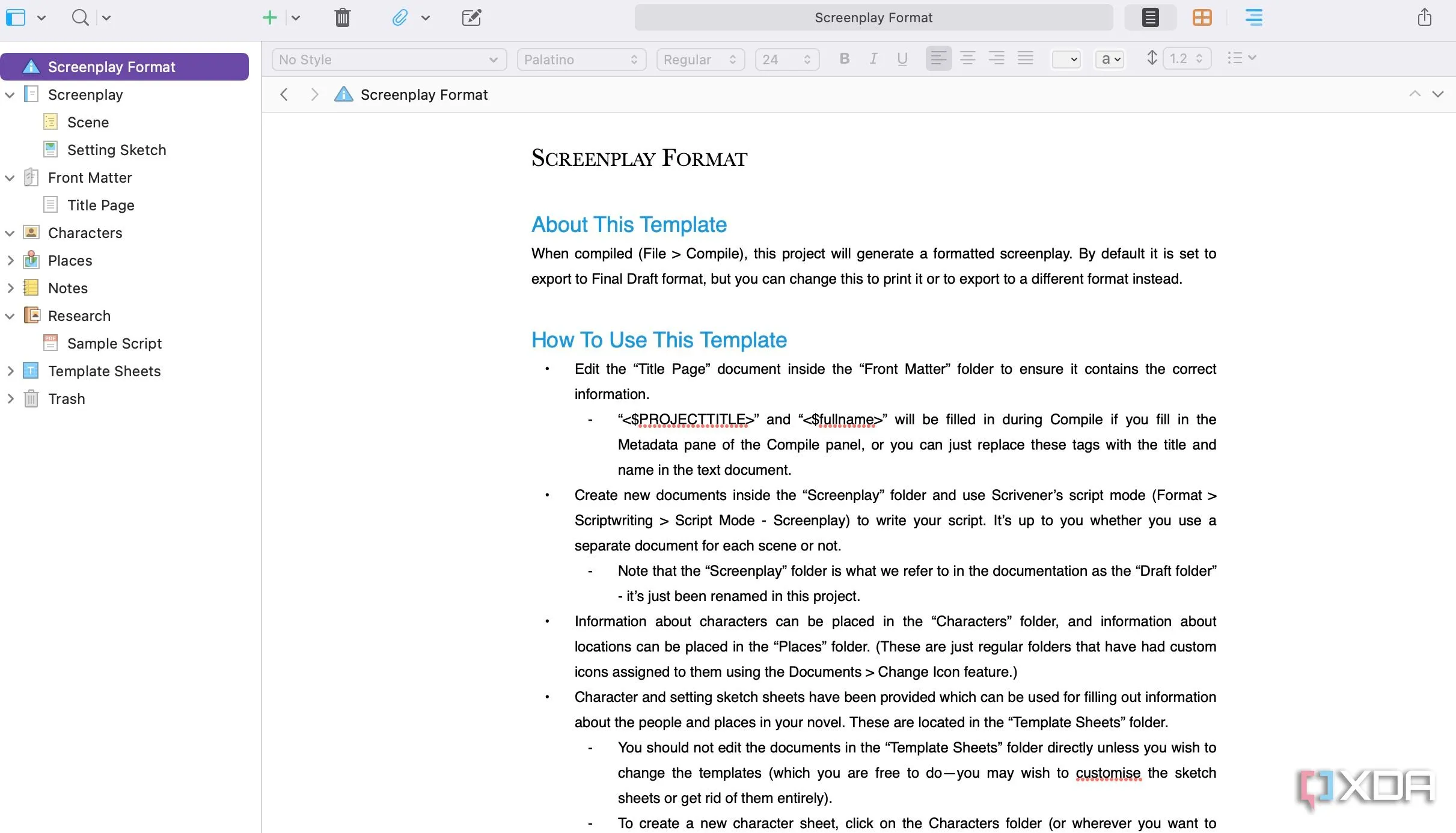 Giao diện Scrivener trên các nền tảng đa dạng như Windows và macOS