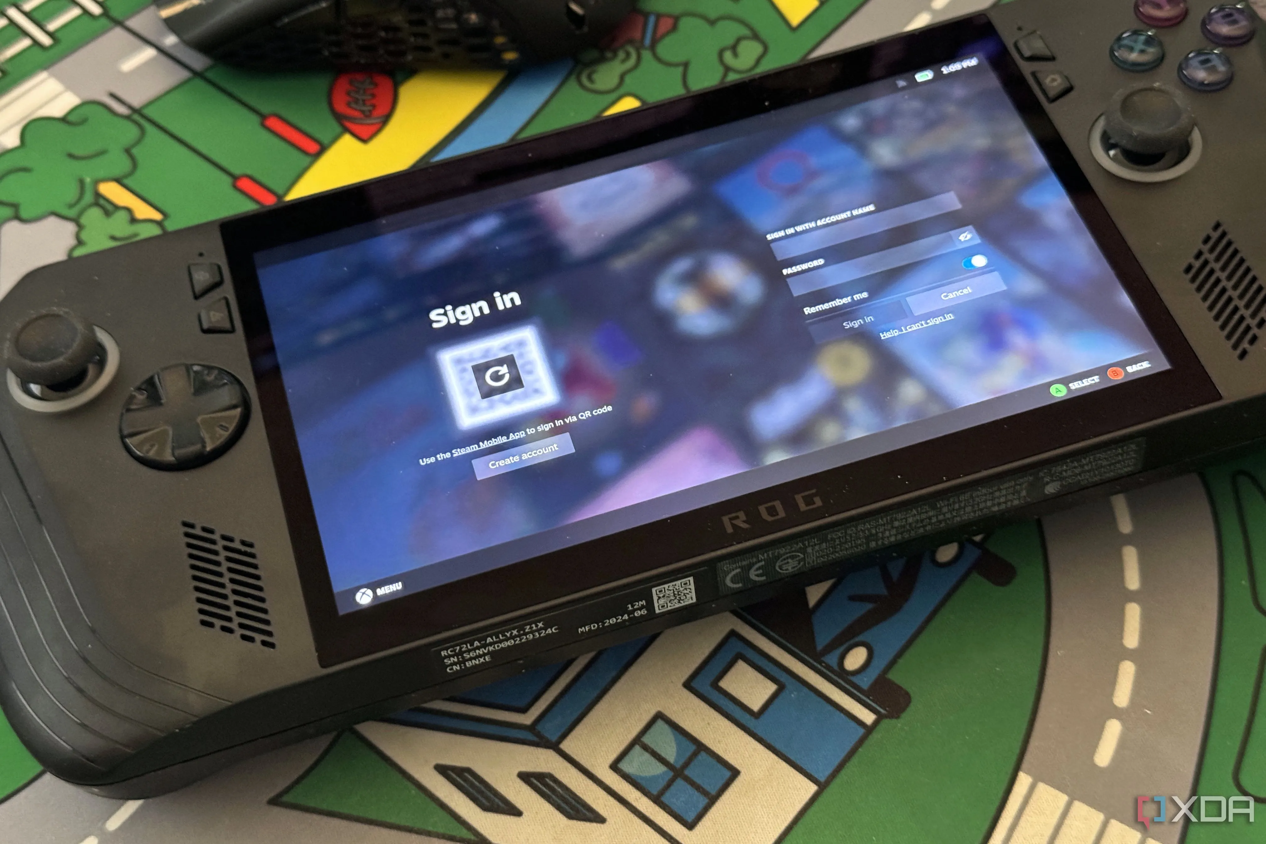 Giao diện SteamOS trên ROG Ally X, đại diện cho hệ sinh thái game PC và console cầm tay