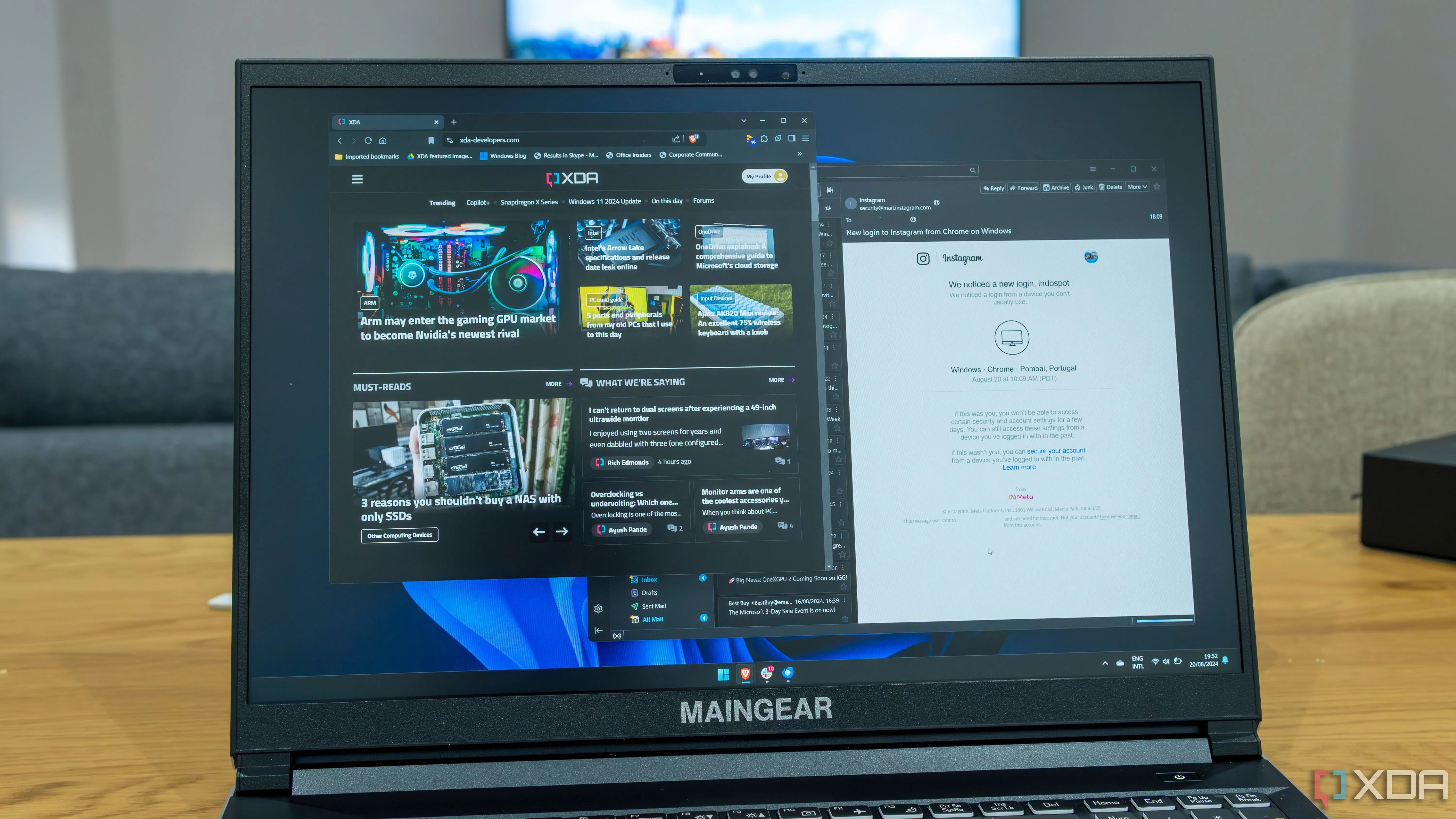 Giao diện trình duyệt Brave trên laptop Windows 11 minh họa đa dạng trình duyệt web