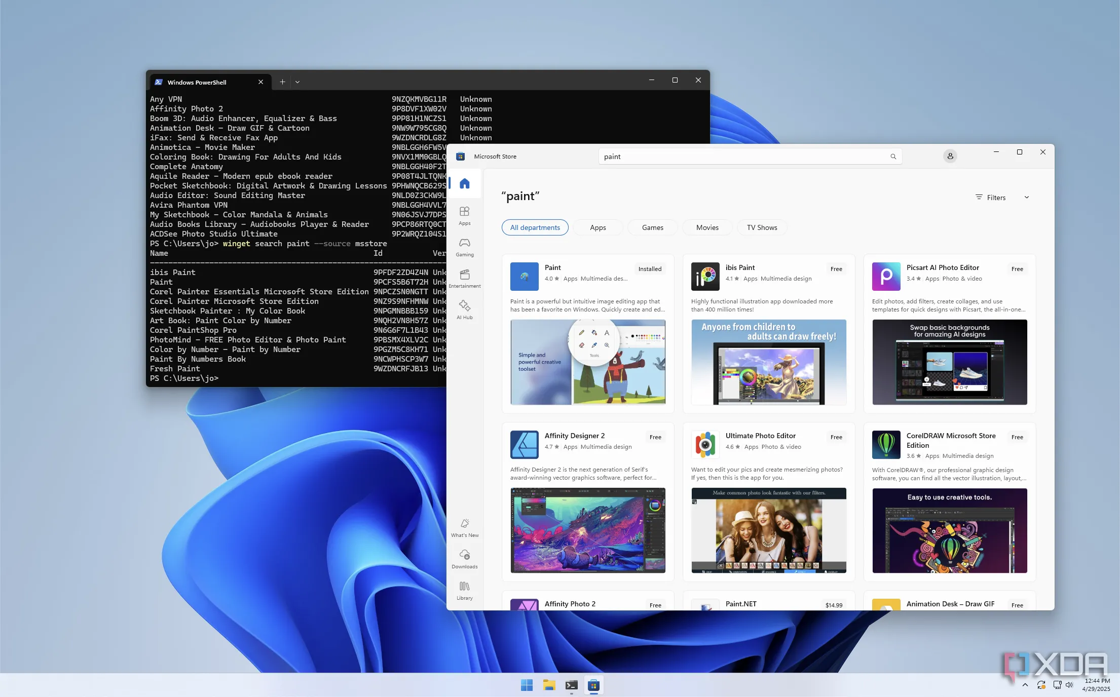 Giao diện Windows 11 hiển thị kết quả tìm kiếm liên quan đến quản lý ứng dụng, làm nổi bật vai trò của Microsoft Store trong hệ sinh thái Windows.