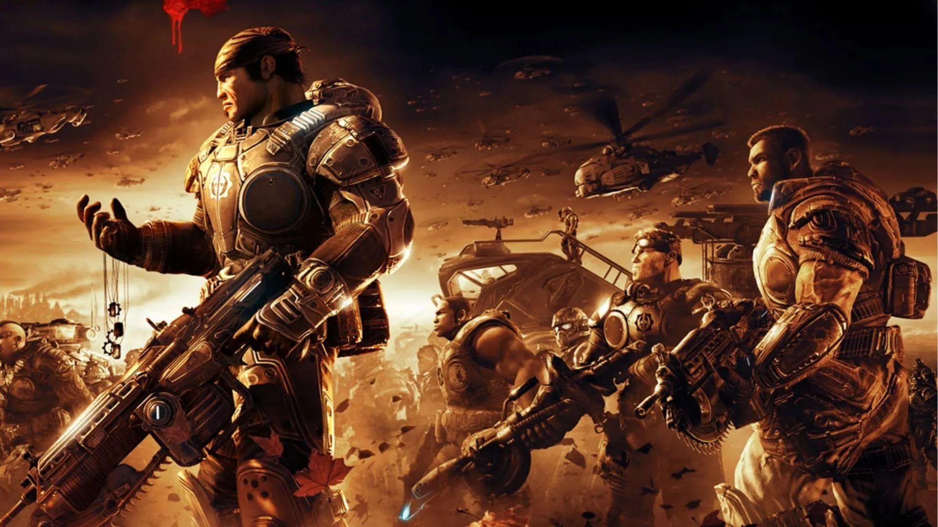 Góc quay cận cảnh trong trailer game Gears of War 2, một trong những IP game độc quyền nổi bật của Xbox