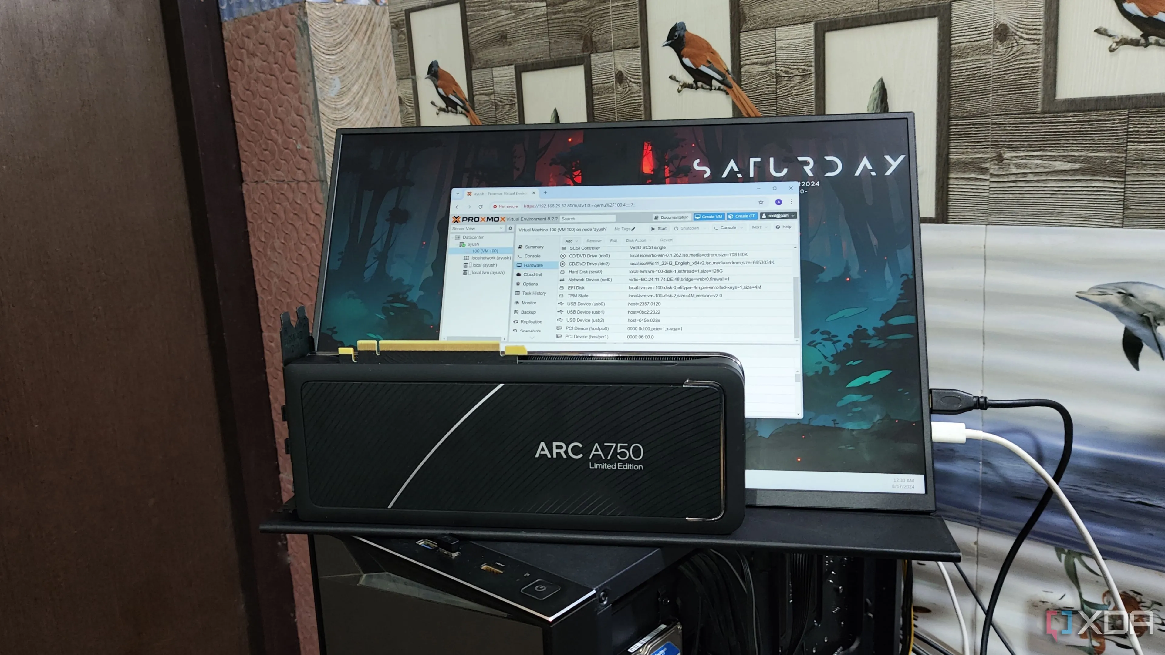 GPU Intel Arc A750 cho tính năng chuyển mã phần cứng trong máy chủ media tự quản lý