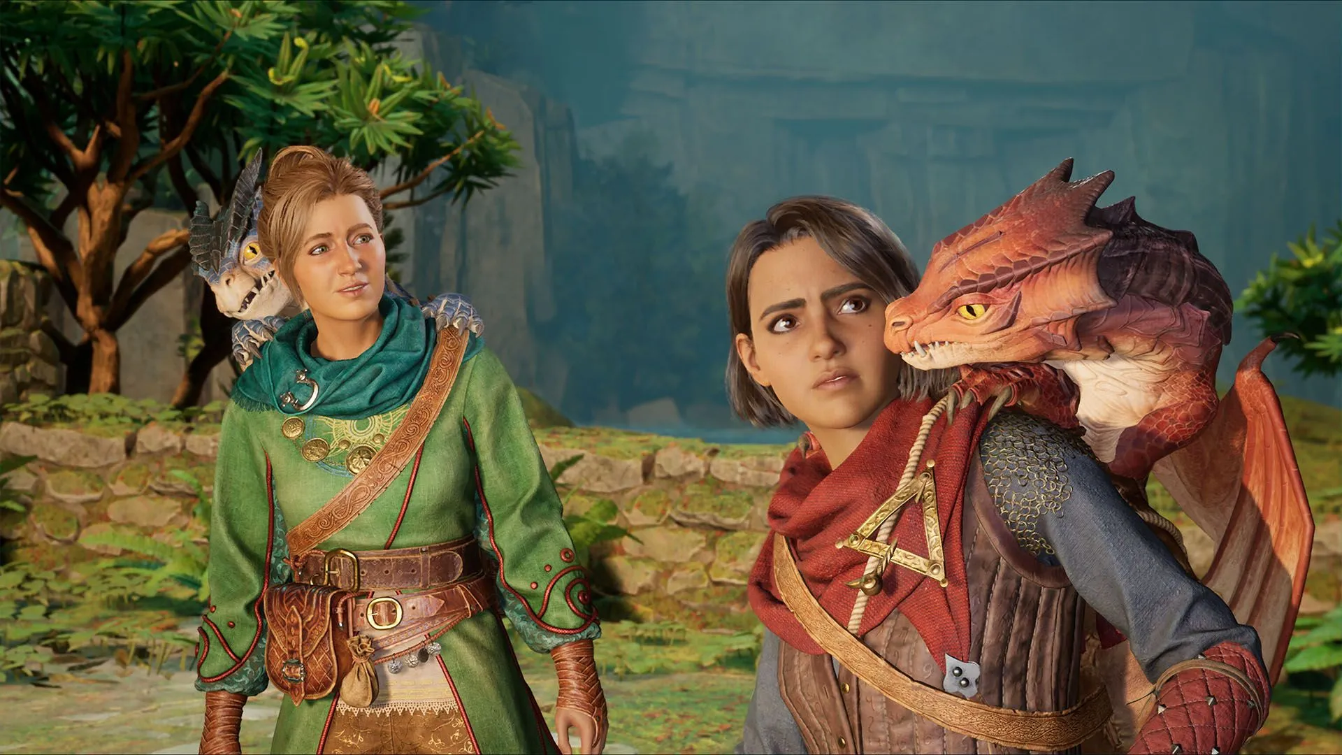 Hai nhân vật chính trong Split Fiction cưỡi rồng, minh họa gameplay co-op đa dạng