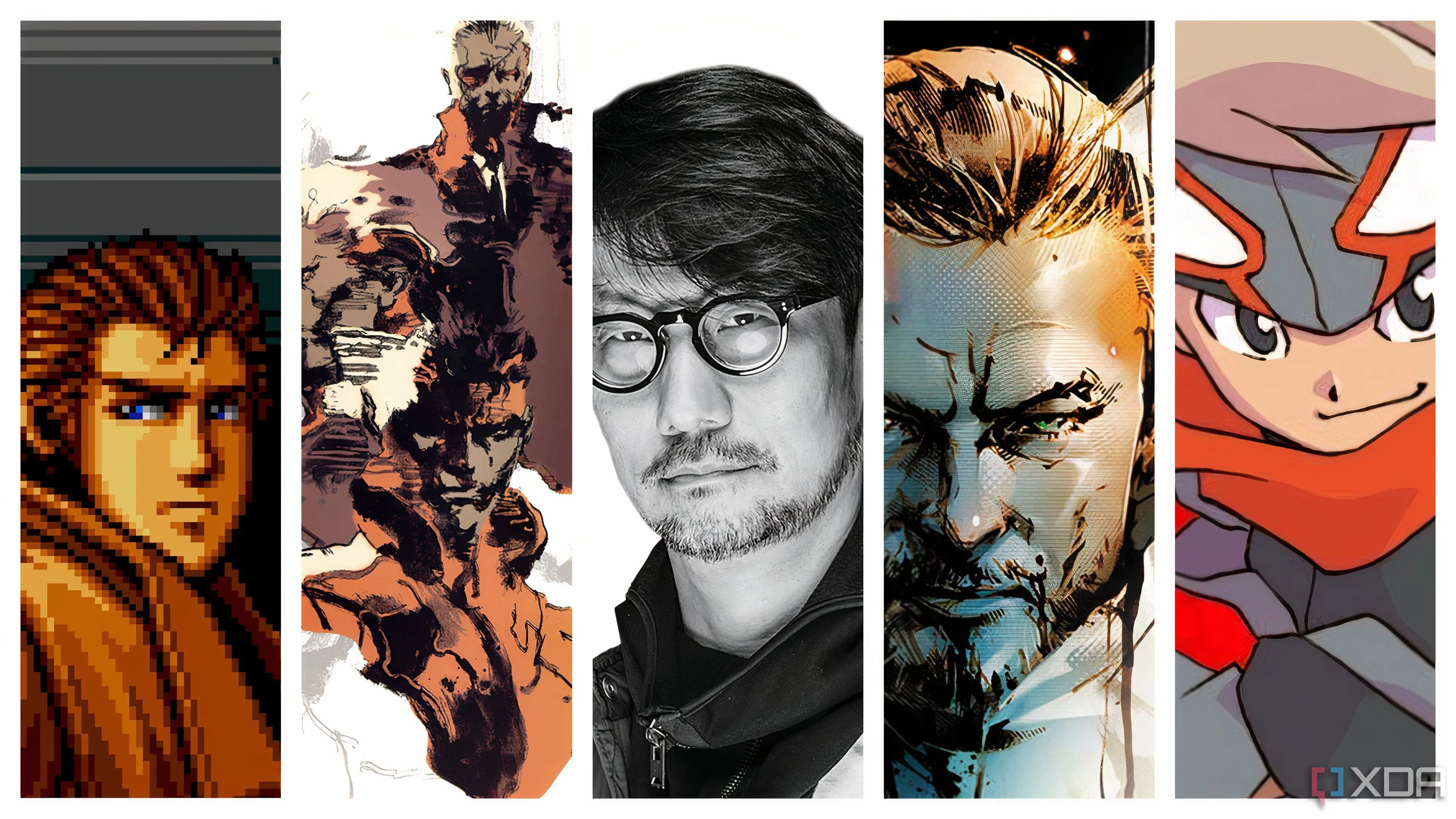 Hideo Kojima và một số tác phẩm nổi bật của ông như Snatcher, Metal Gear Solid, Death Stranding và Boktai, thể hiện tầm nhìn độc đáo trong ngành game.