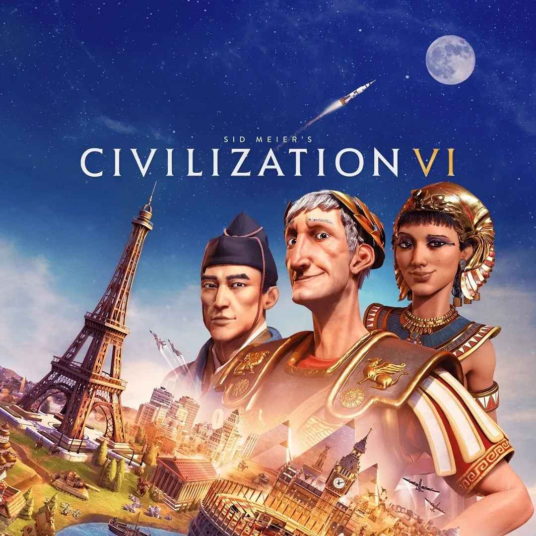Hình ảnh bìa game Civilization VI, thể hiện sự kết hợp hài hòa giữa chiến thuật sâu sắc và tính giải trí