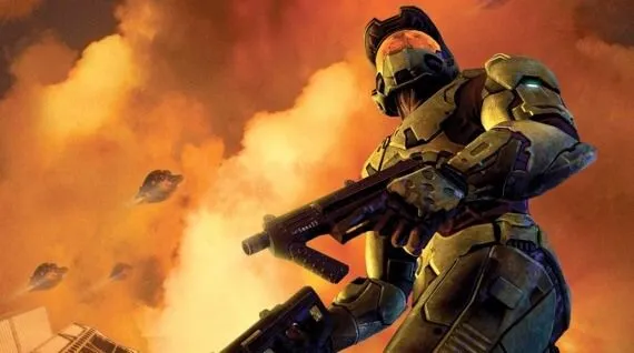 Hình ảnh biểu tượng của Master Chief trong Halo 2, game FPS đình đám trên Xbox Live