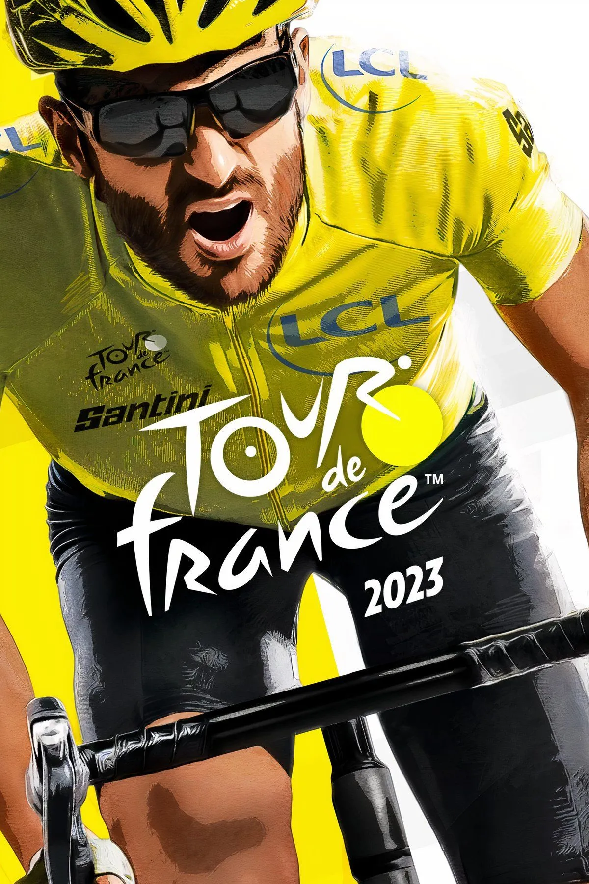 Hình ảnh các vận động viên đua xe đạp đang tranh tài trên đường đèo trong Tour de France 2023