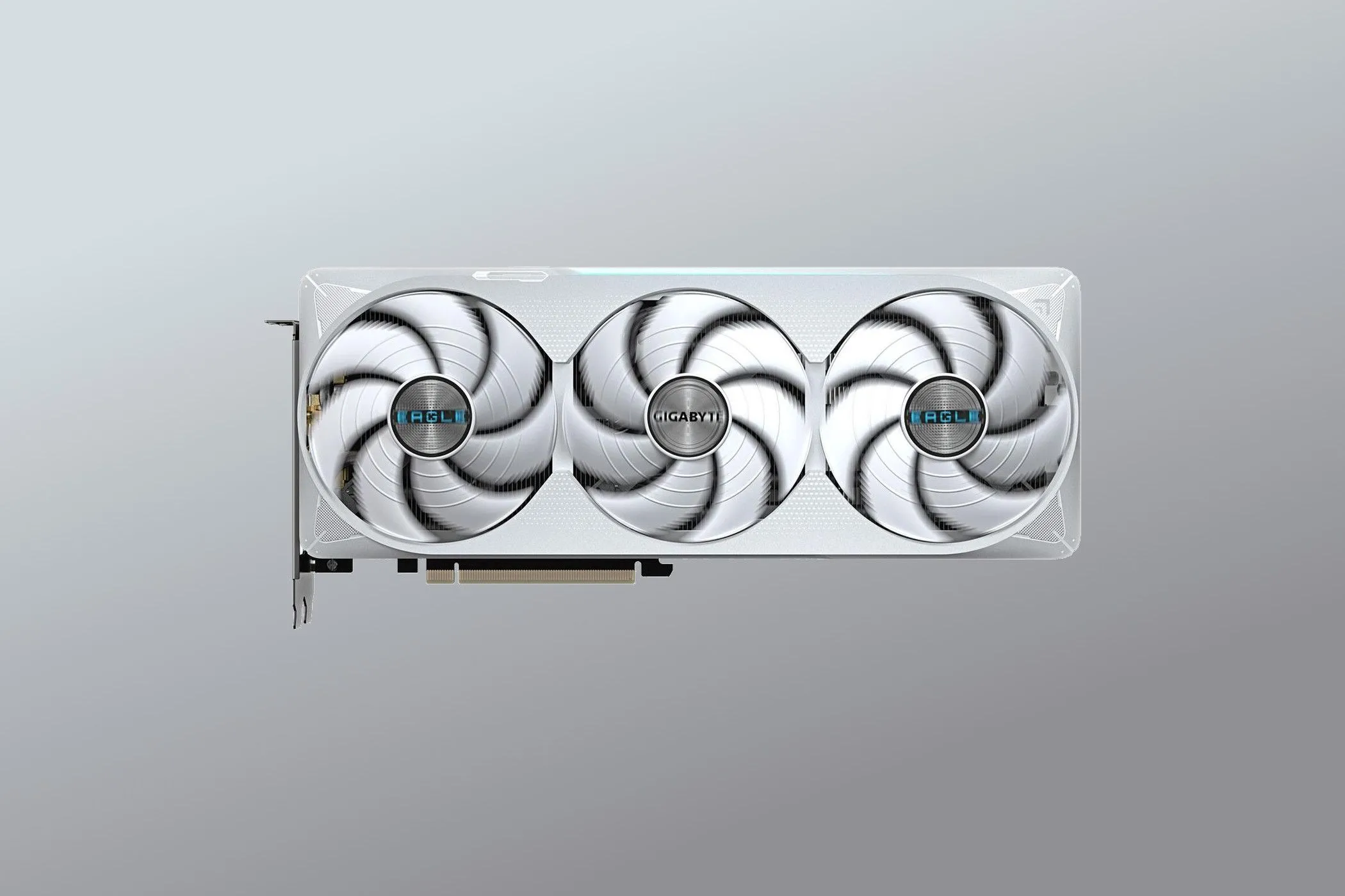 Hình ảnh card đồ họa Gigabyte GeForce RTX 5070 Ti Eagle OC Ice SFF màu trắng