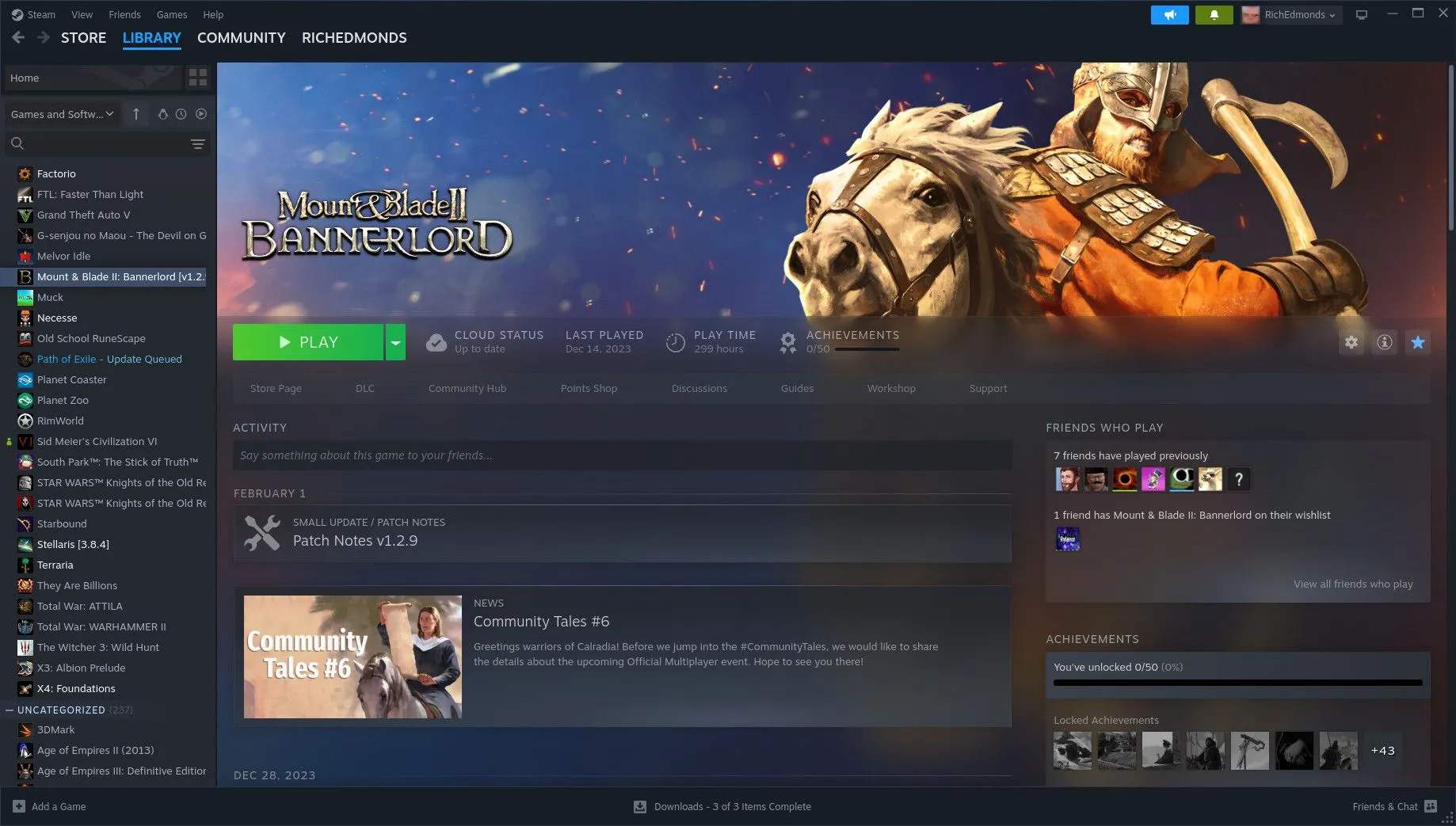 Hình ảnh chơi game Mount &amp; Blade II: Bannerlord thông qua Steam trên hệ điều hành Linux