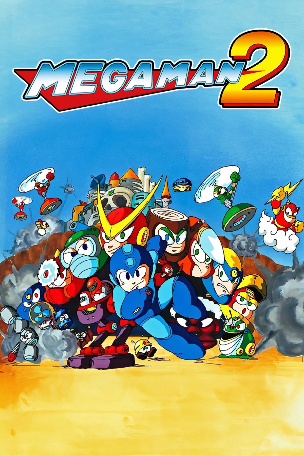 Hình ảnh collage nhiều cảnh trong game Mega Man 2