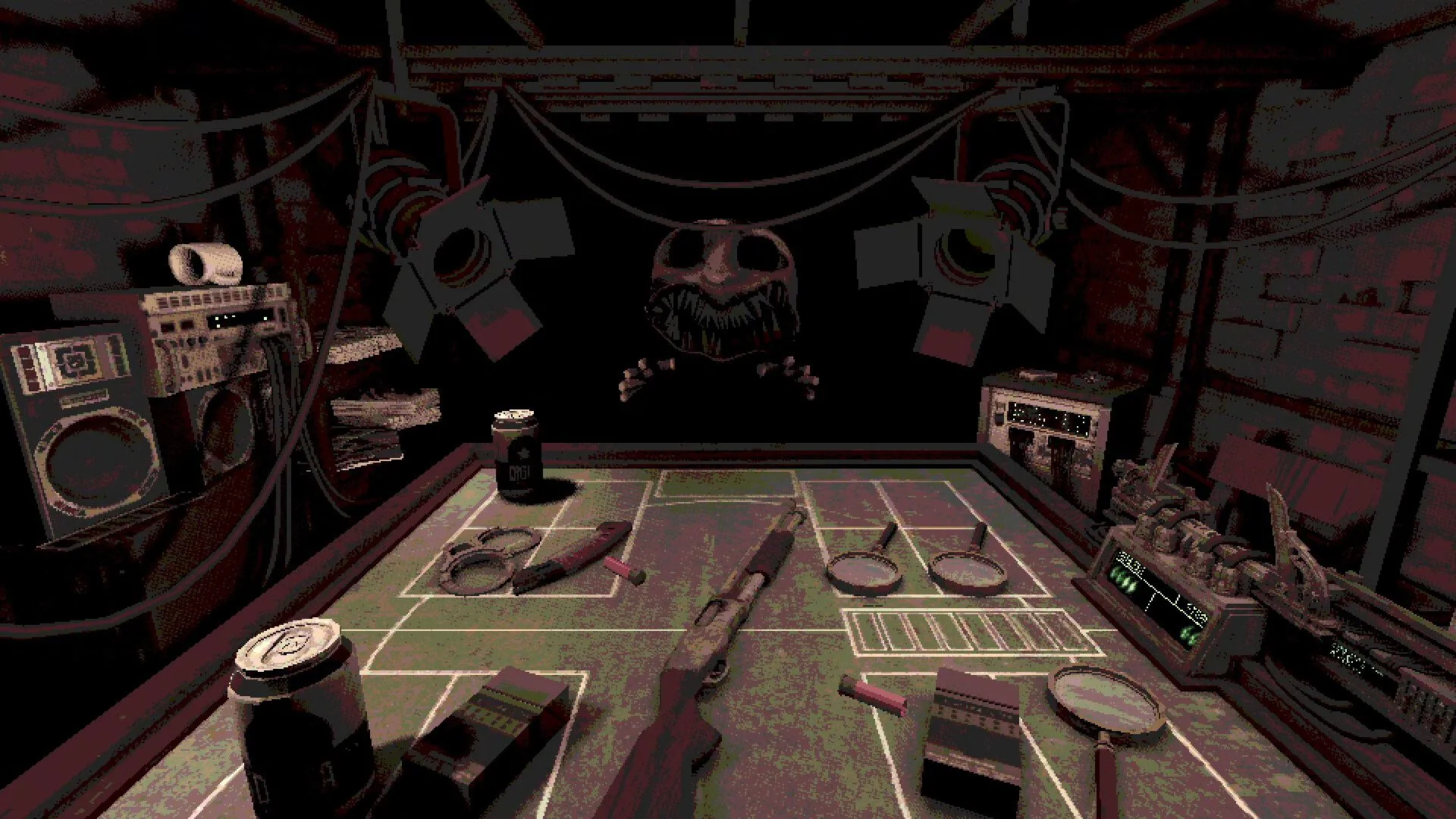 Hình ảnh game Buckshot Roulette, một tựa game indie kinh dị được yêu thích trên Steam, minh họa sự đa dạng của game độc lập