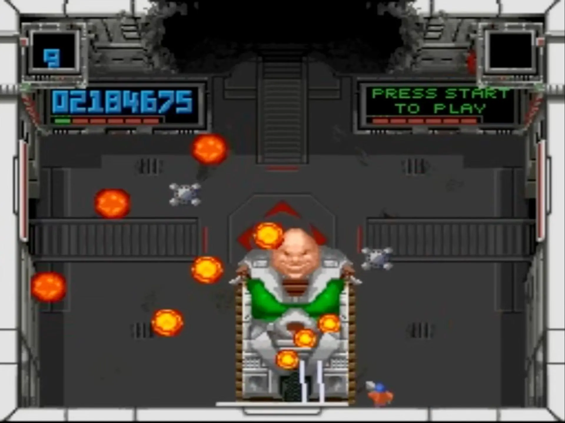 Hình ảnh gameplay game bắn súng Super Smash TV trên SNES