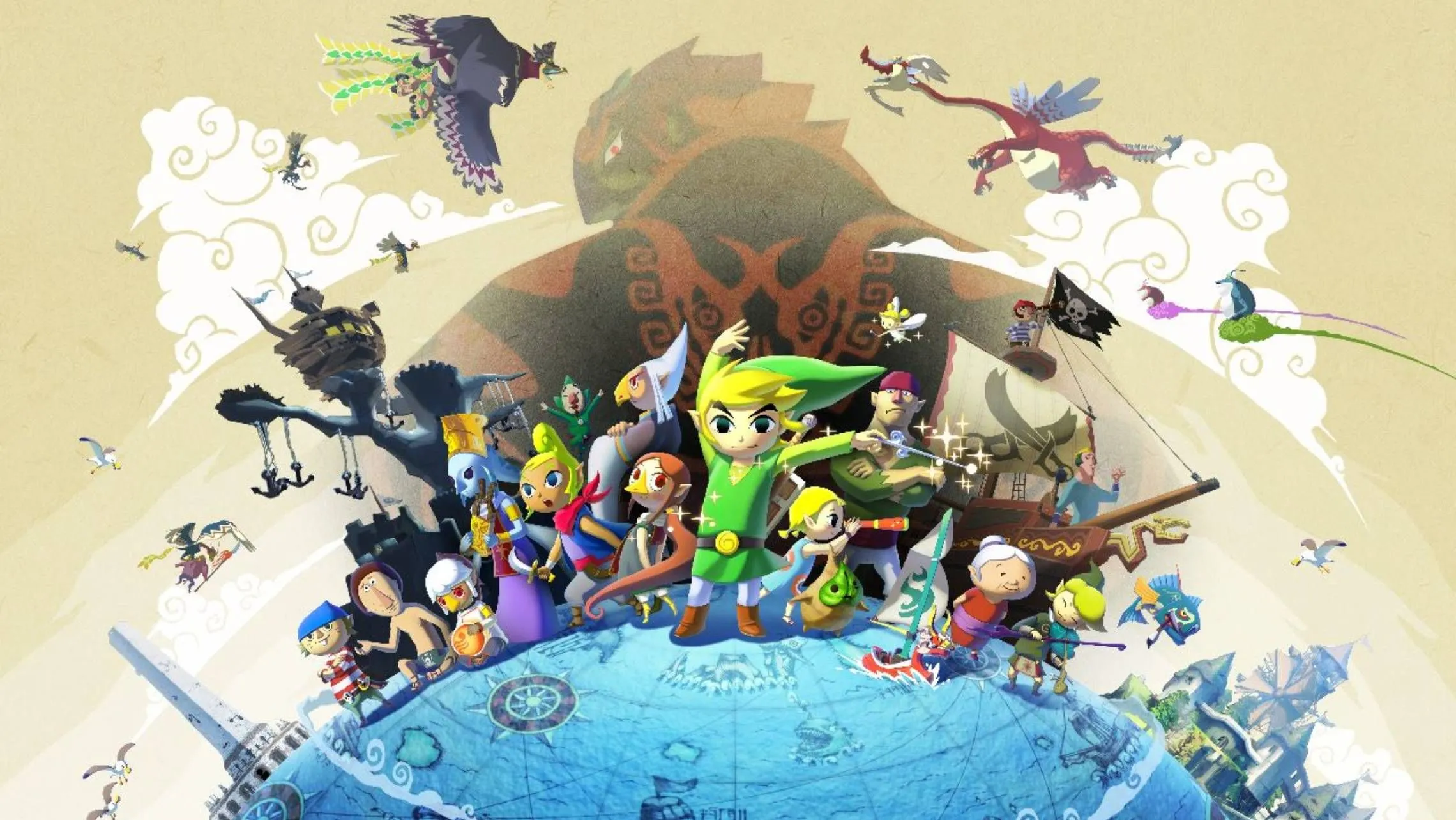 Hình ảnh Link và dàn nhân vật trong The Legend of Zelda: The Wind Waker, tựa game GameCube kinh điển có thể được speedrun hiệu quả hơn trên Nintendo Switch 2