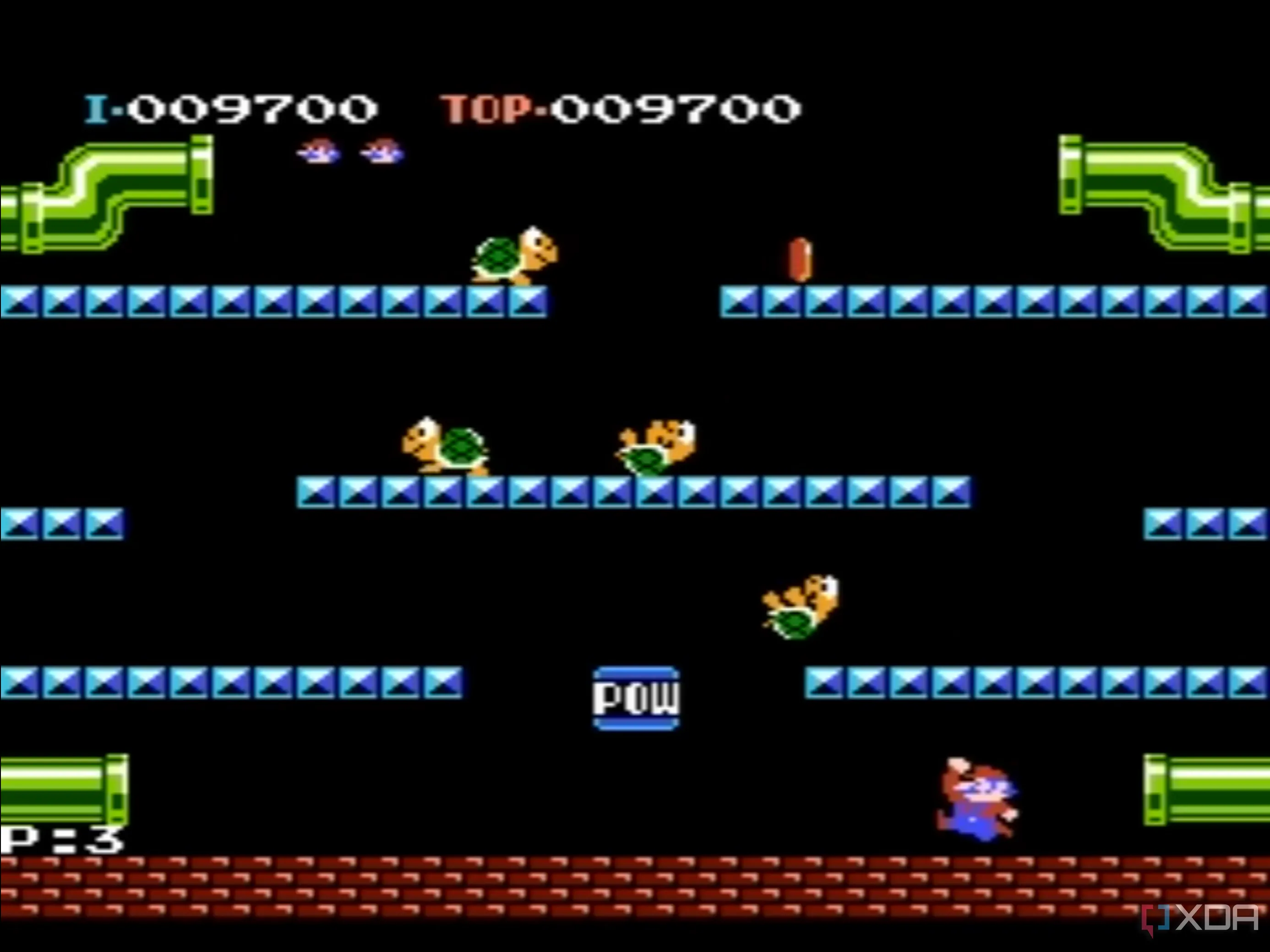 Hình ảnh Mario Bros. (Classic Series) trên NES, phiên bản cải tiến của game kinh điển.