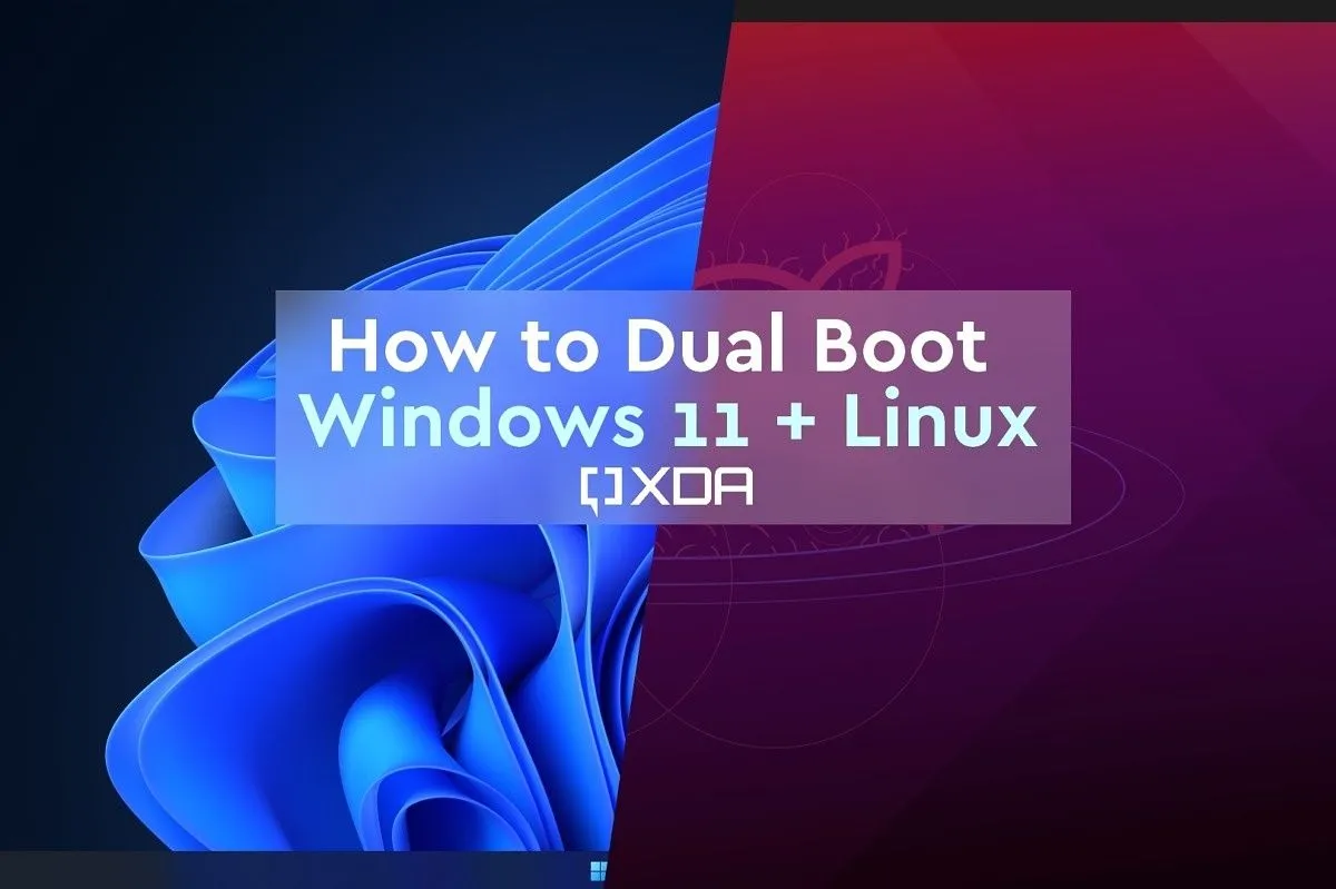 Hình ảnh minh họa hệ thống dual-boot Windows 11 và Linux trên một máy tính
