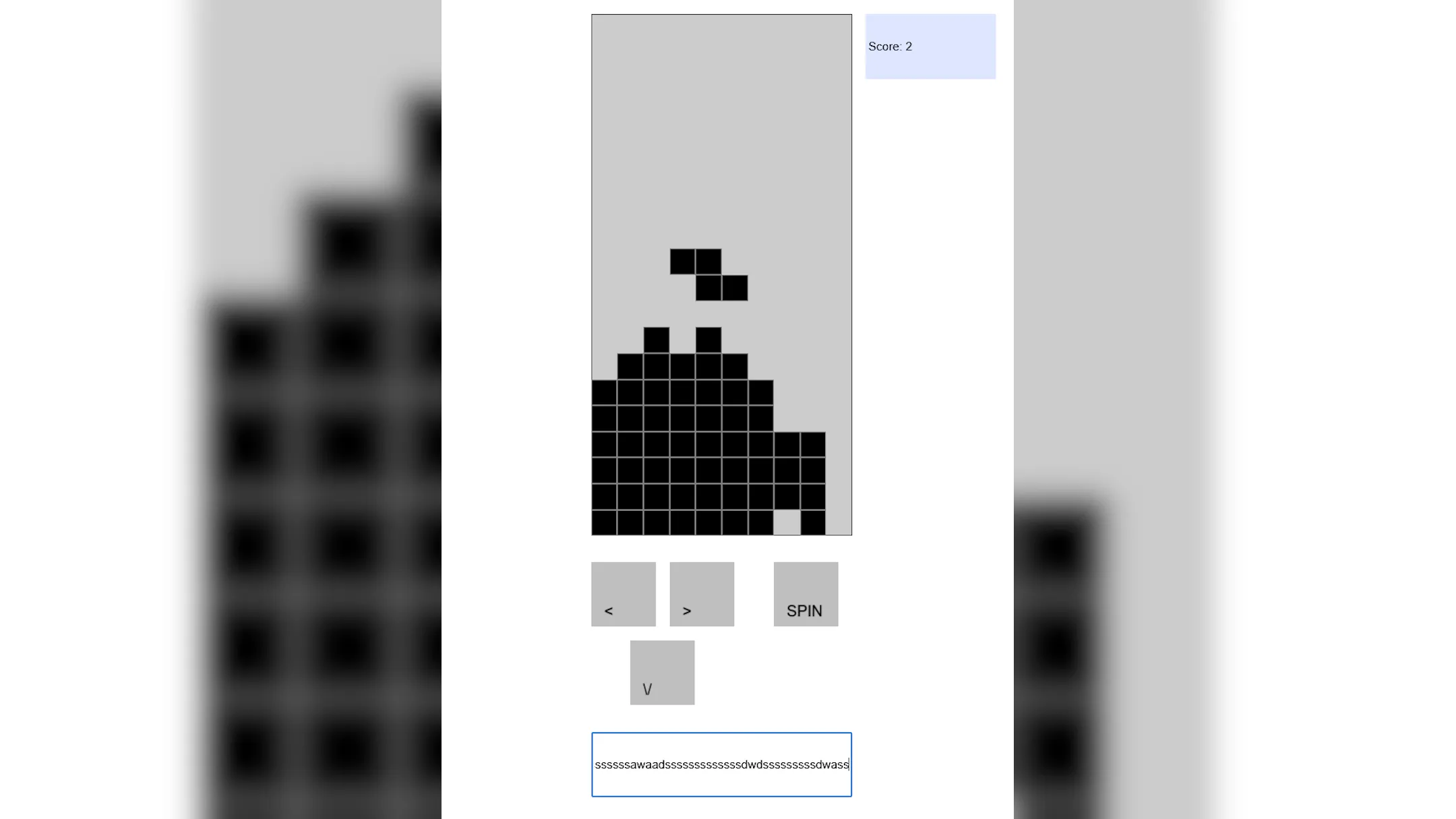 Hình ảnh minh họa trò chơi Tetris được nhúng và chơi trực tiếp trên một tài liệu PDF mở trong trình duyệt web, thể hiện tính linh hoạt của JavaScript trong PDF