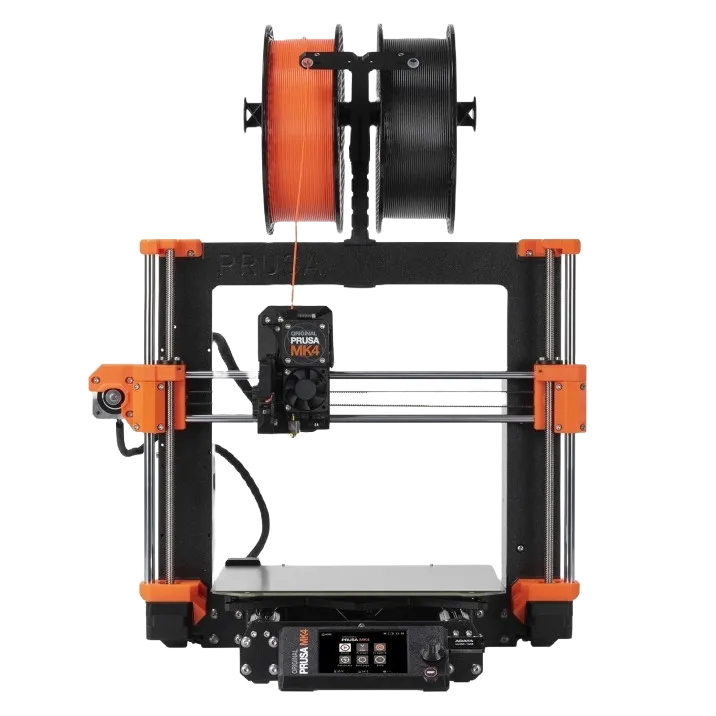 Hình ảnh mô phỏng máy in 3D Original Prusa MK4, đại diện cho dòng máy Prusa nguồn mở.