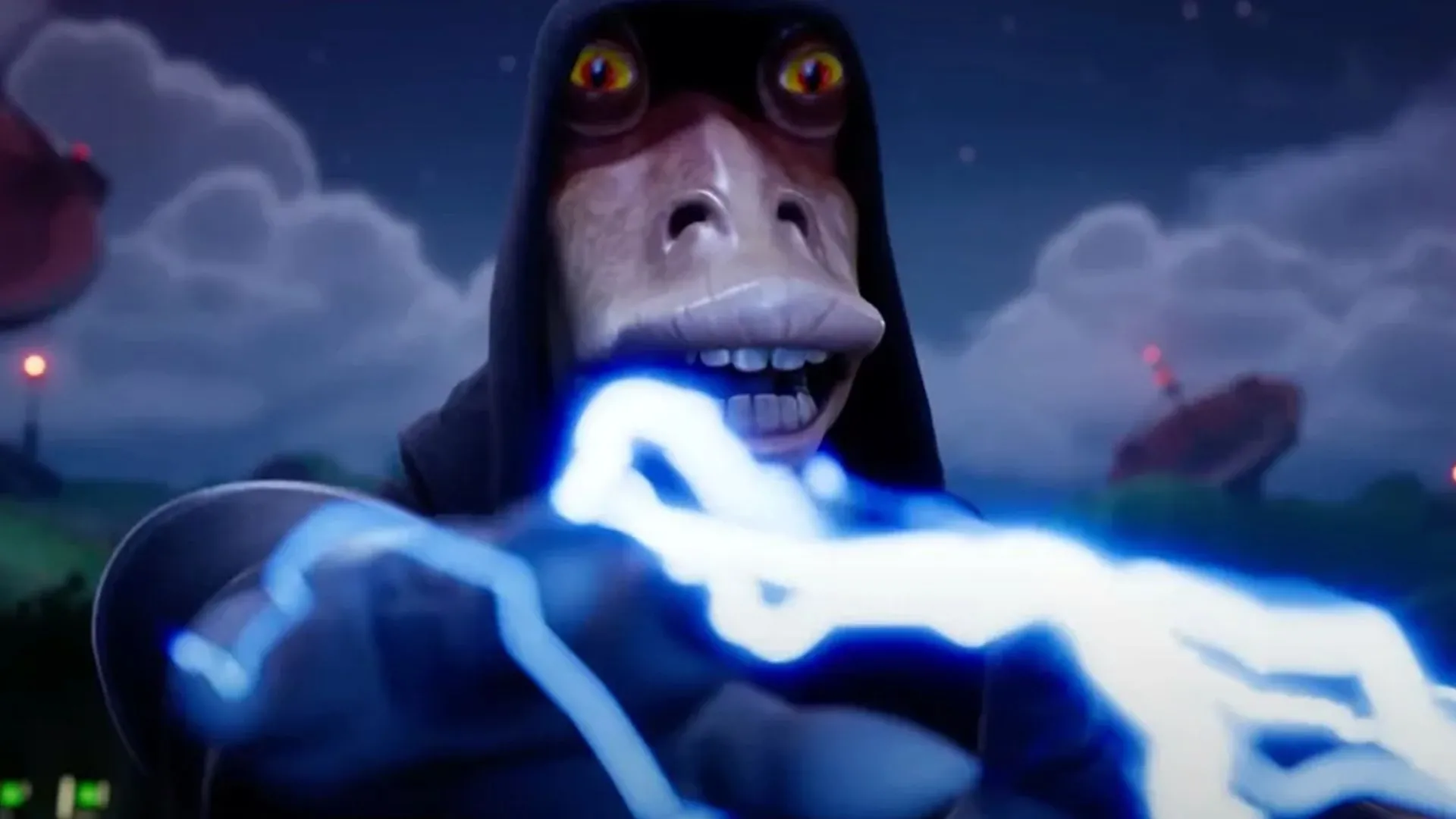 Hình ảnh nhân vật Darth Jar Jar trong sự kiện hợp tác Star Wars trên Fortnite, minh họa mối liên kết giữa Disney và Epic Games.
